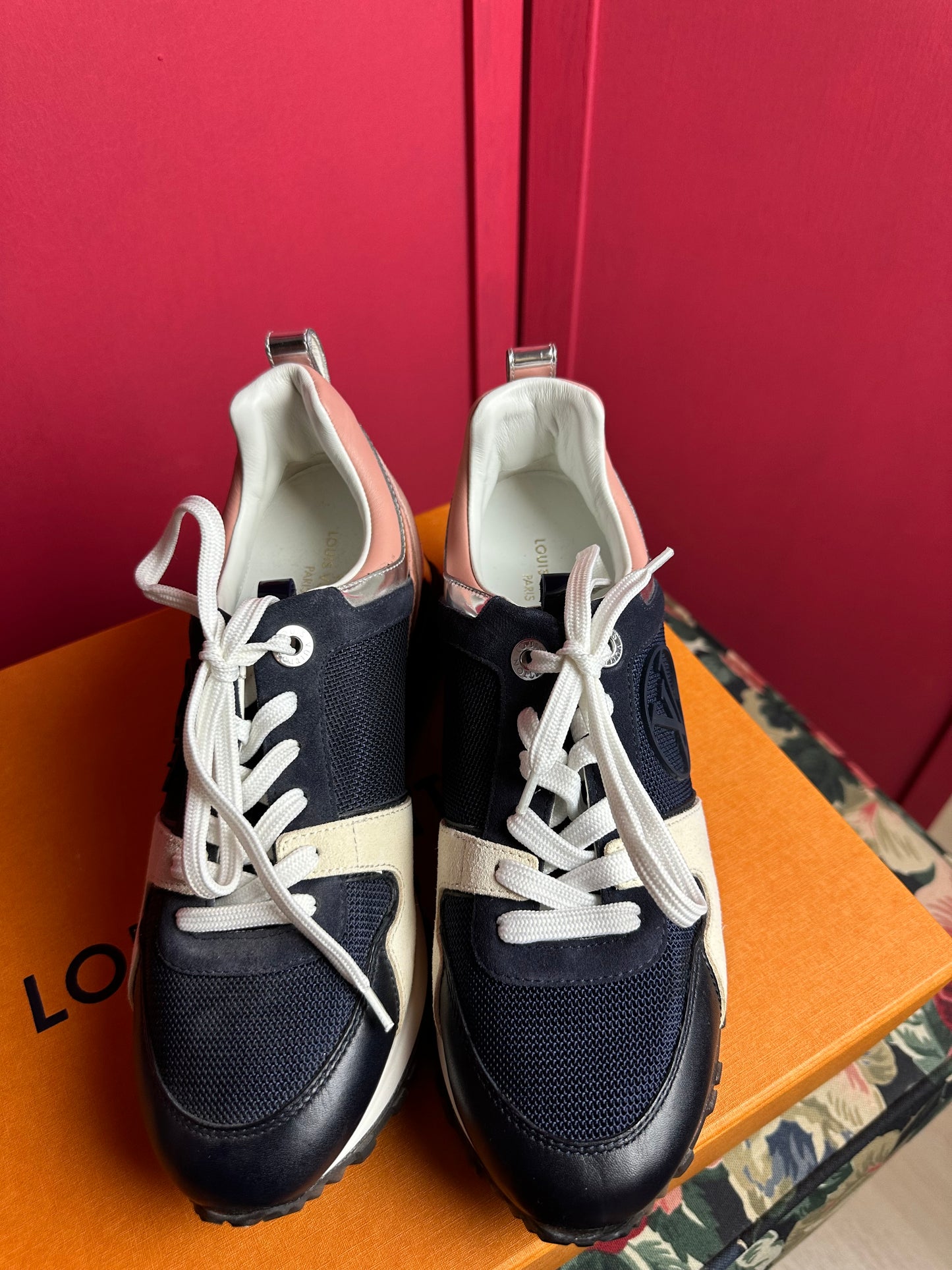 Sneakers Louis Vuitton donkerblauw/roze
