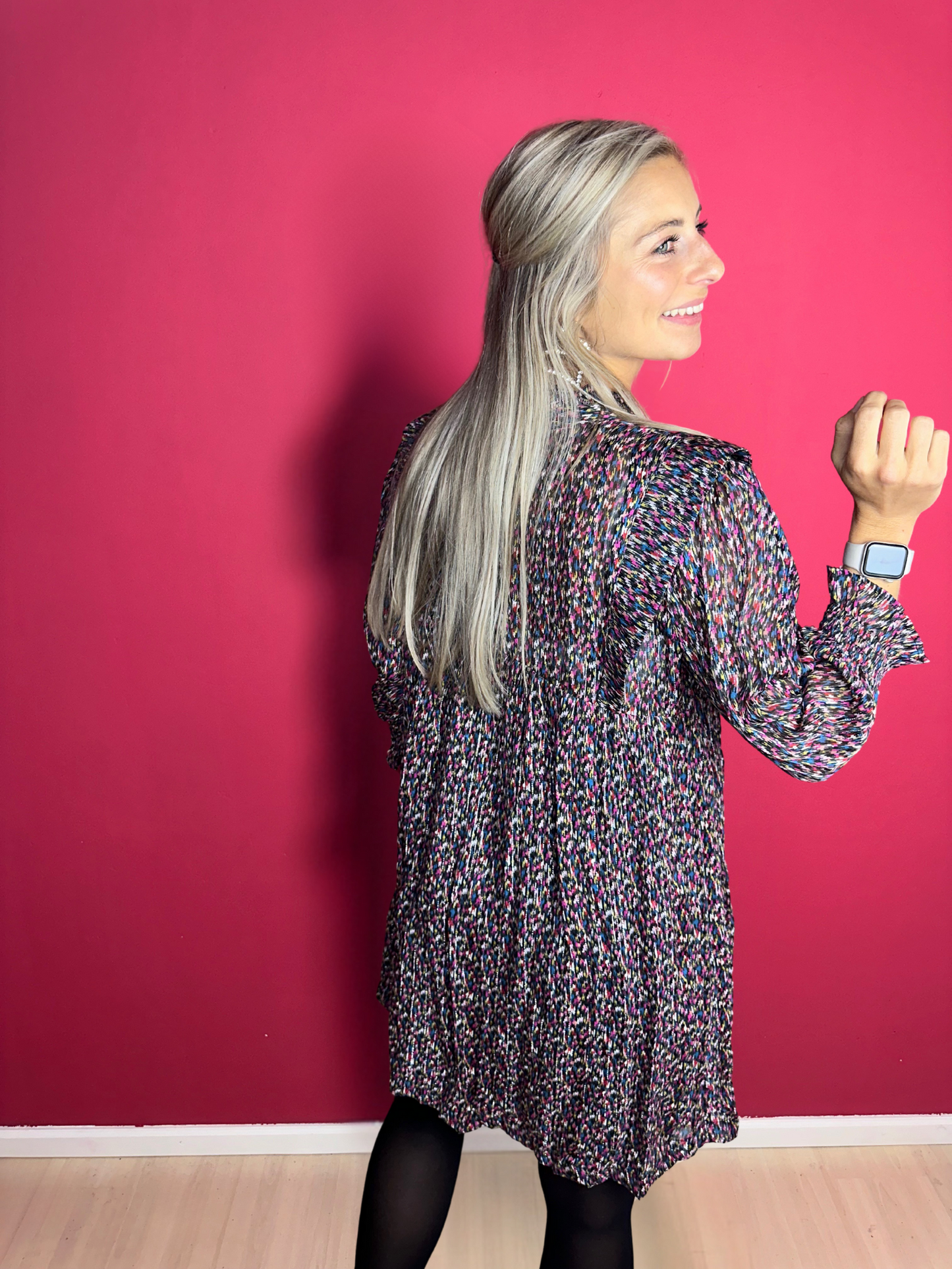 Jurk ba&sh print roze