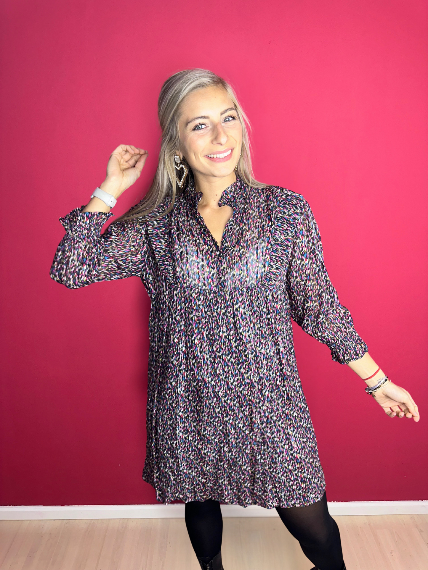 Jurk ba&sh print roze