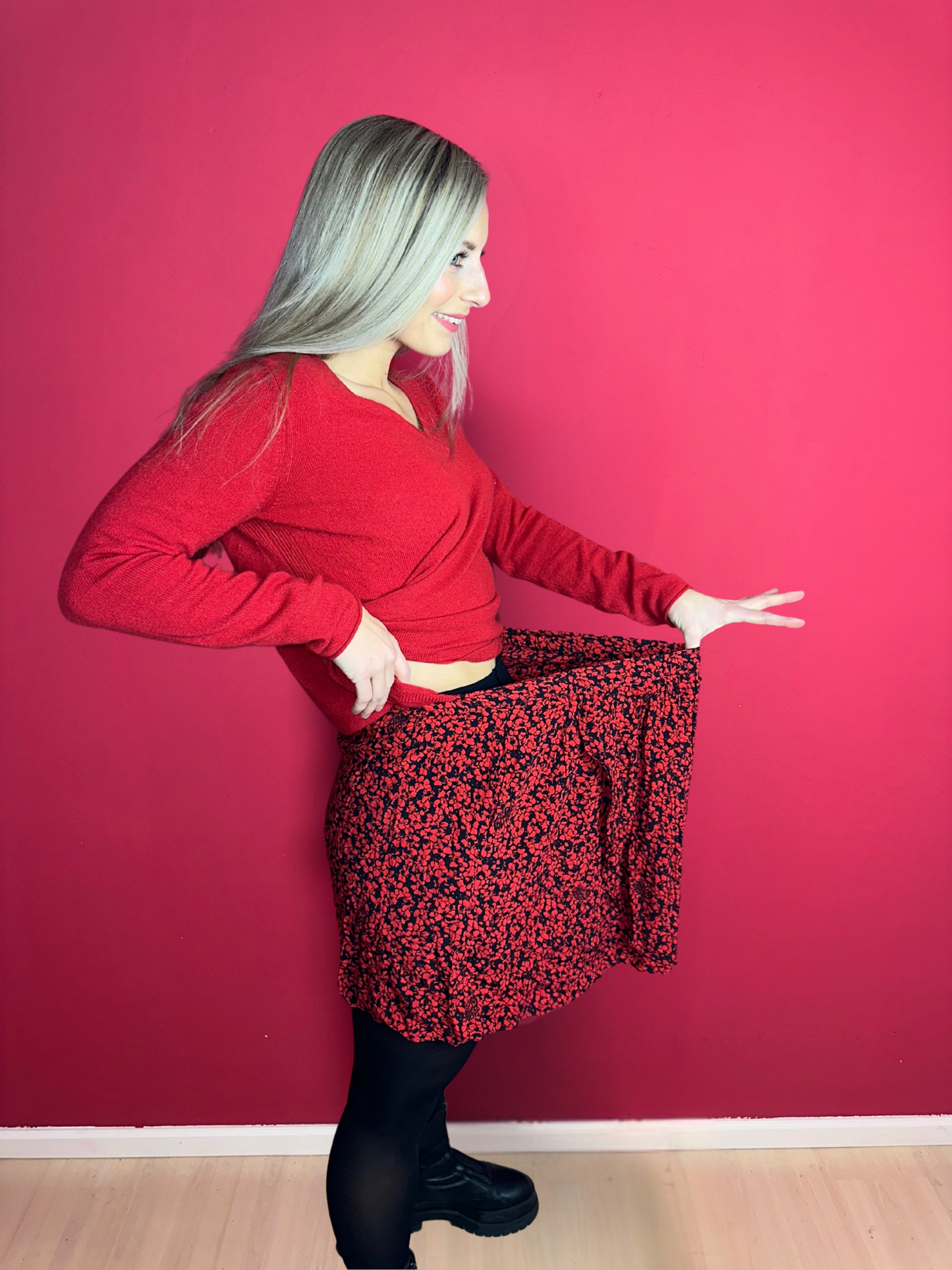 Jupe Zadig&Voltaire imprimé rouge/noir