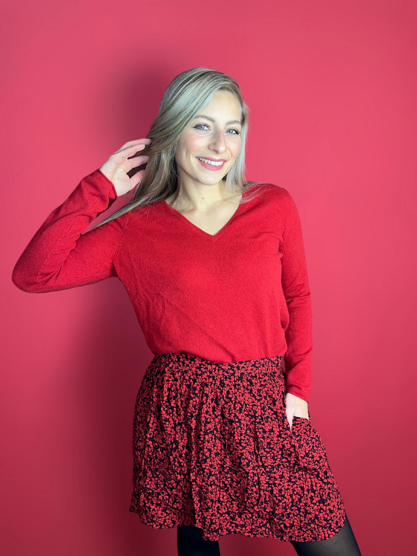 Jupe Zadig&Voltaire imprimé rouge/noir