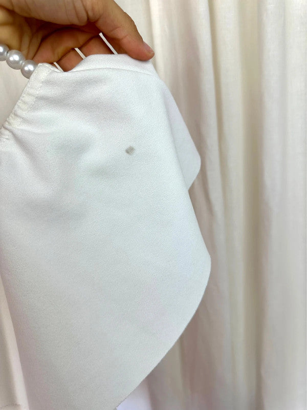Top off shoulder ruche creme onesize