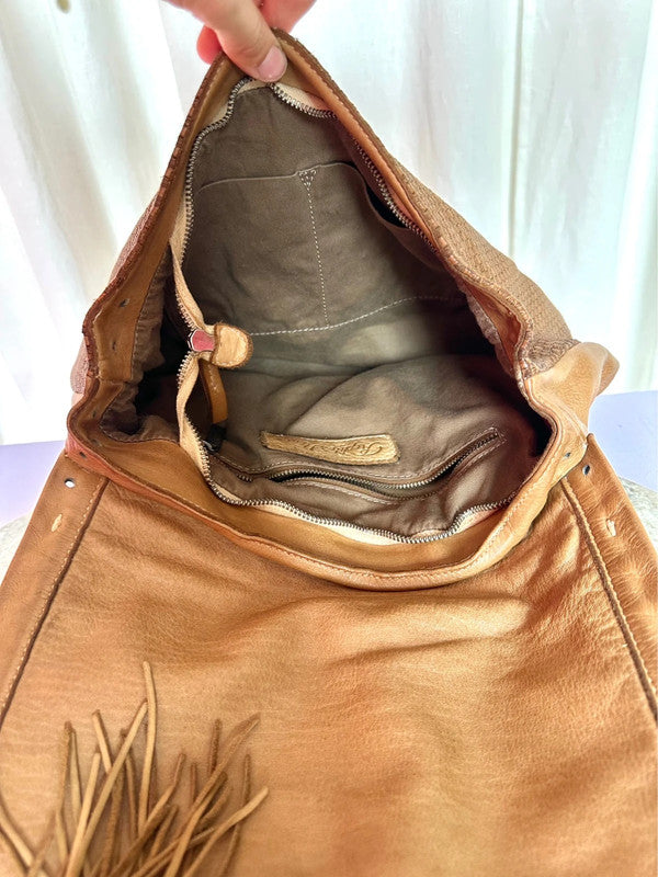Tas Reptile House leer camel