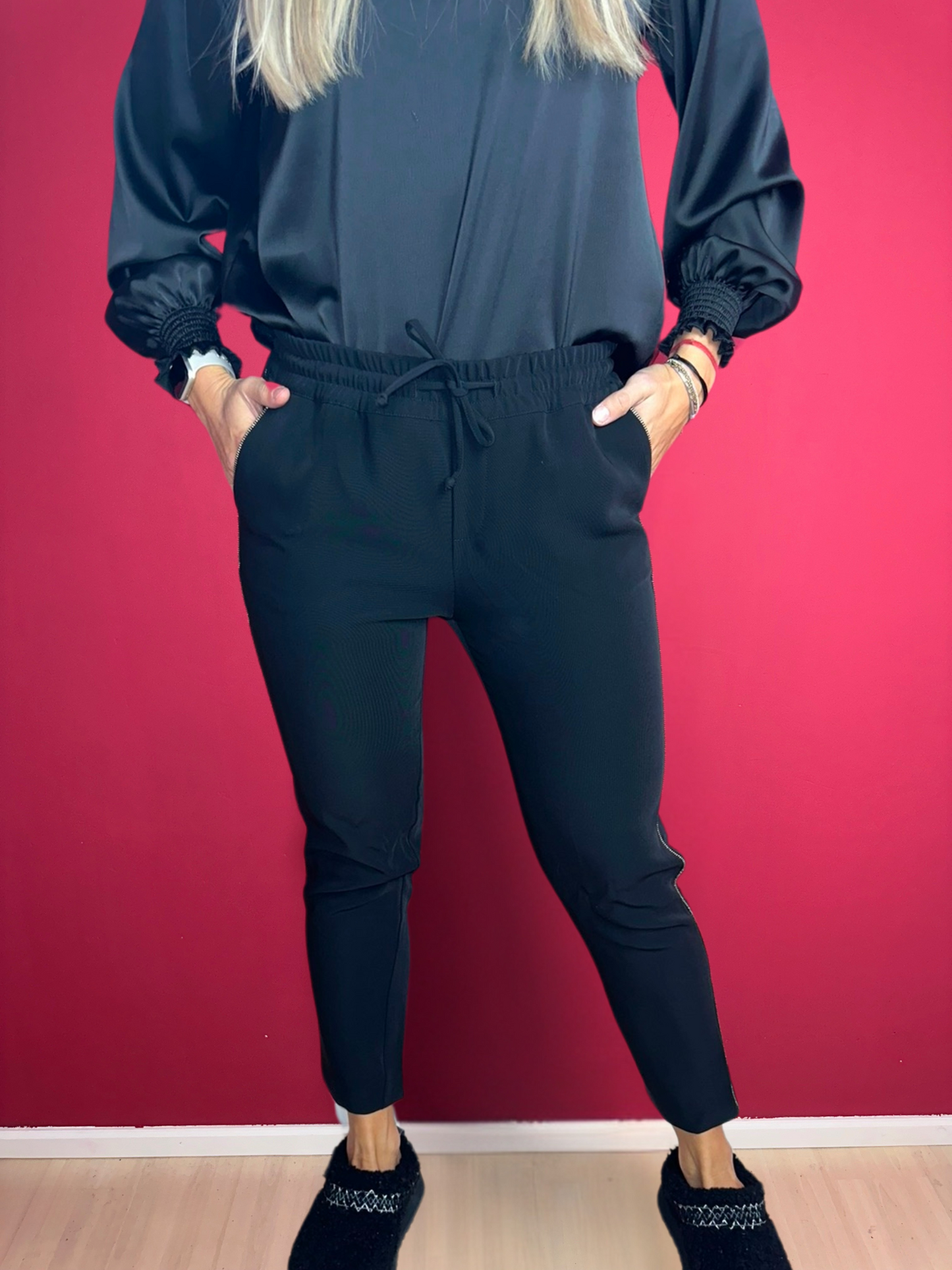 Pantalon Liu Jo noir, doré