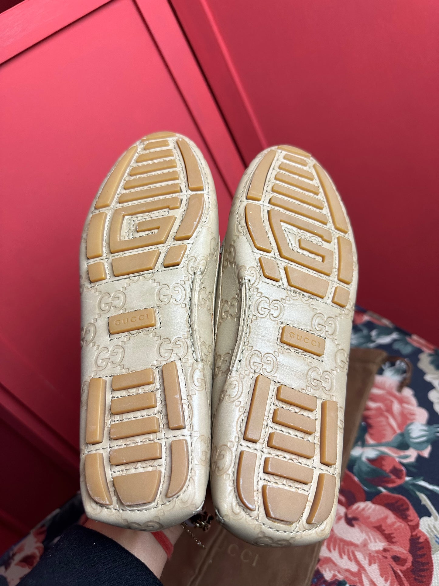 Mocassins beiges Gucci