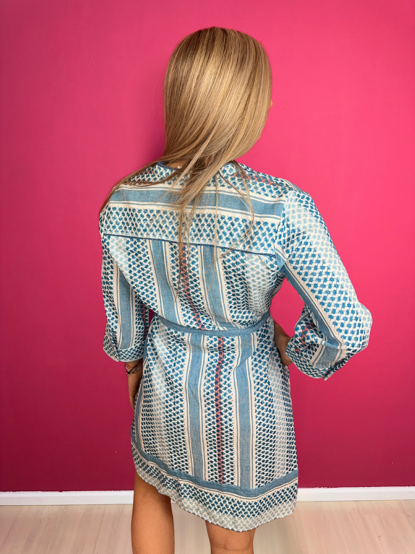Robe Cecilie imprimé aqua
