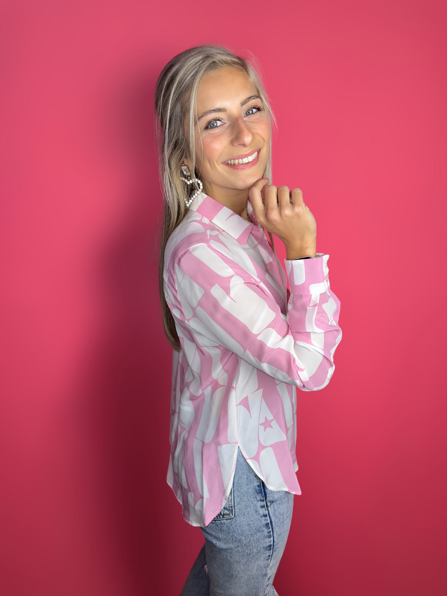 Chemisier imprimé Marella rose clair