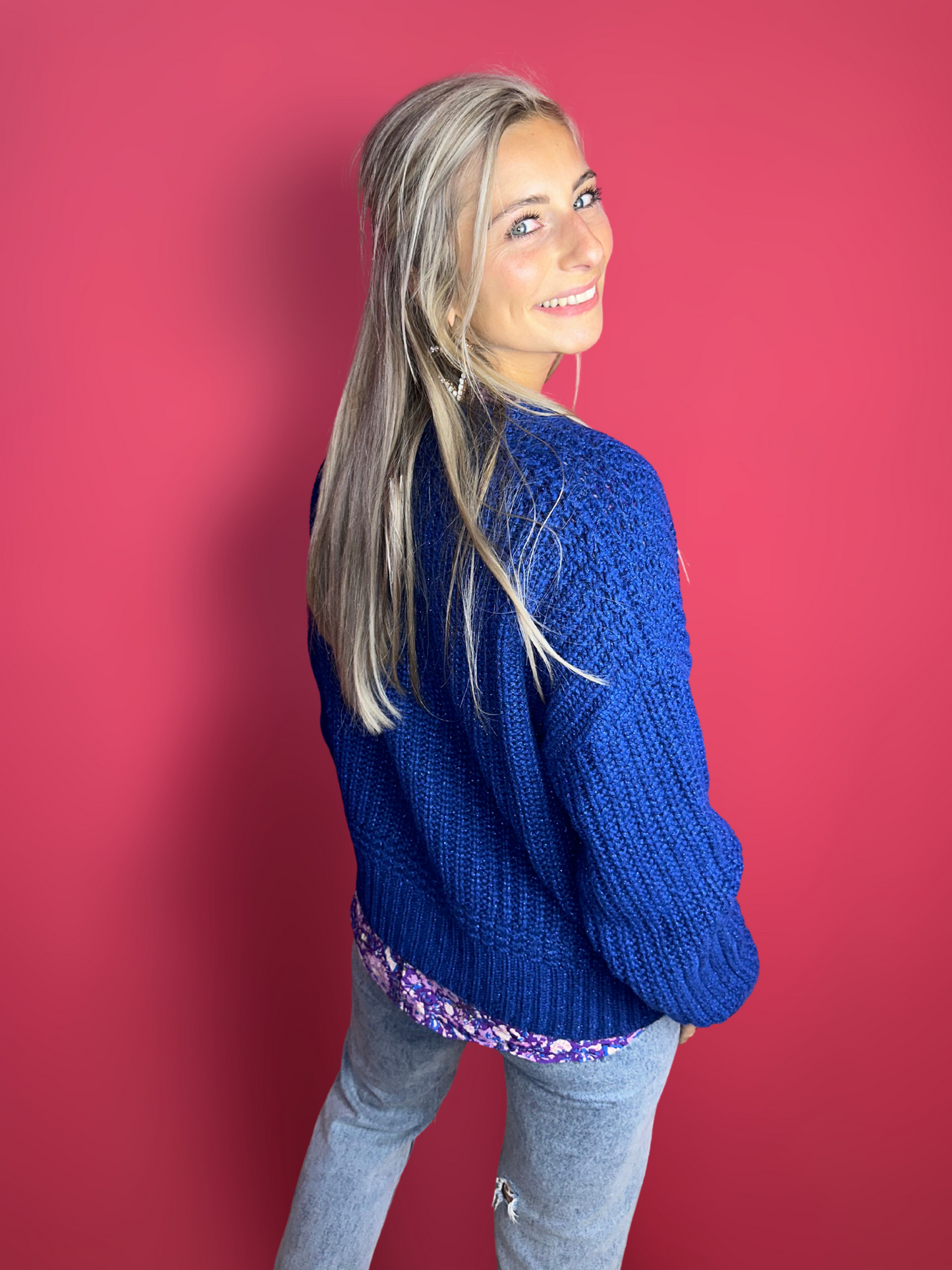 Cardigan SET cobalt lurex