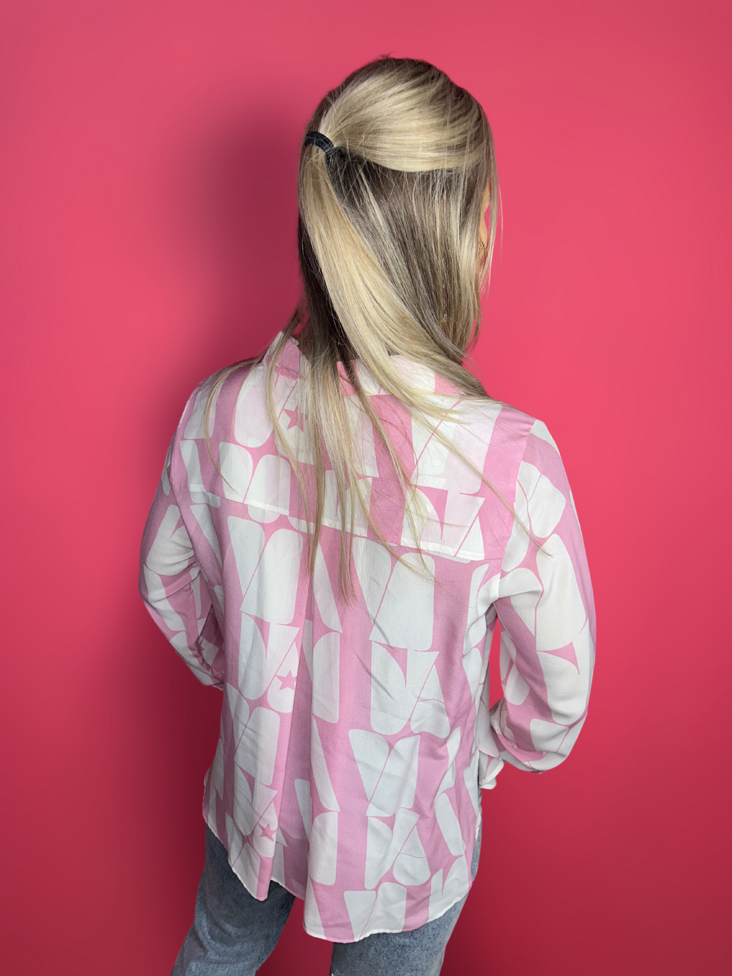 Chemisier imprimé Marella rose clair