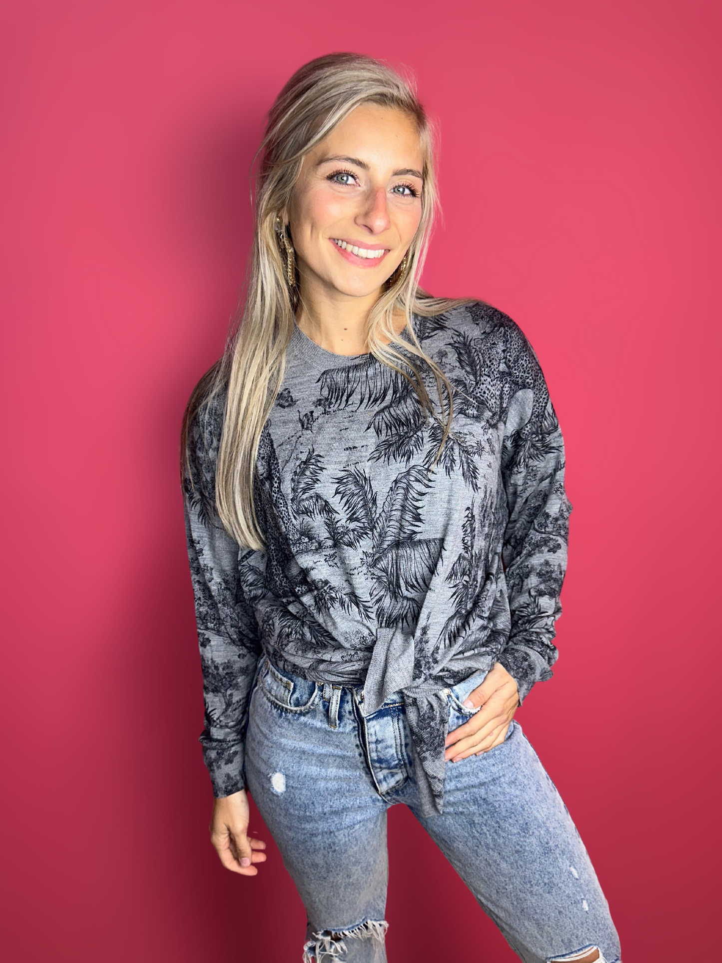 Pull Zadig&Voltaire imprimé gris