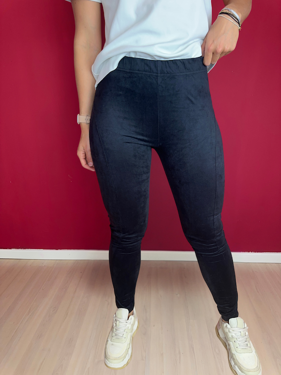 Legging moscow suede zwart - Maat L