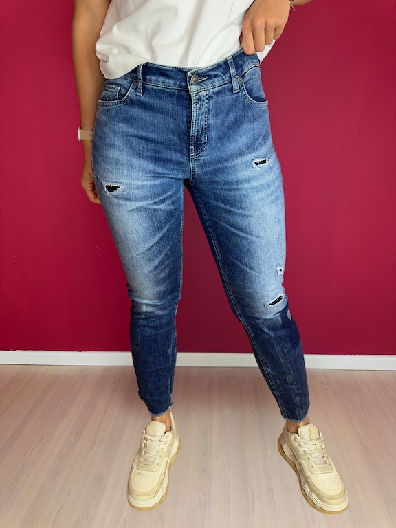 Jeans Cambio pailetten donkerblauw - Maat 32