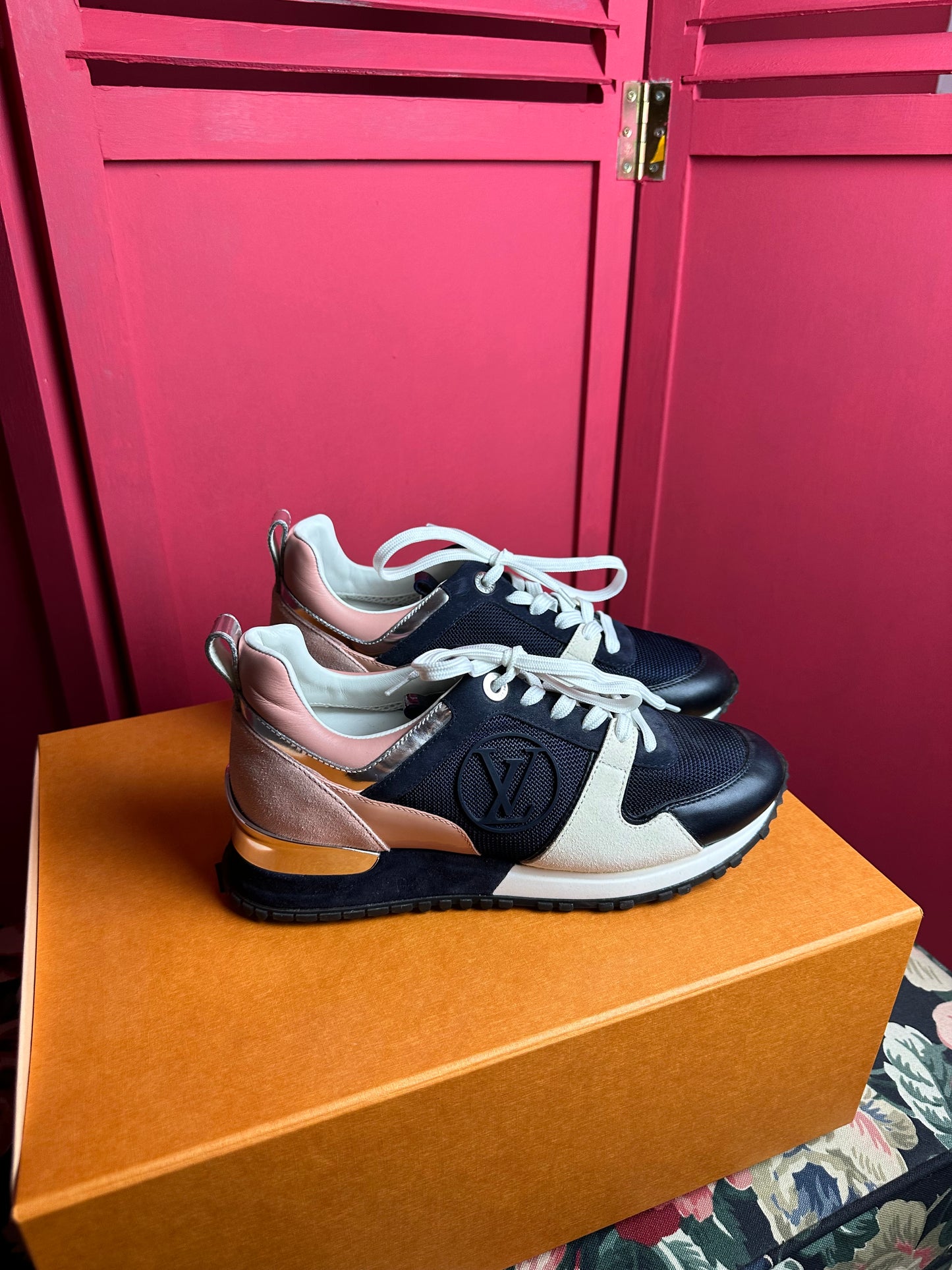 Sneakers Louis Vuitton donkerblauw/roze