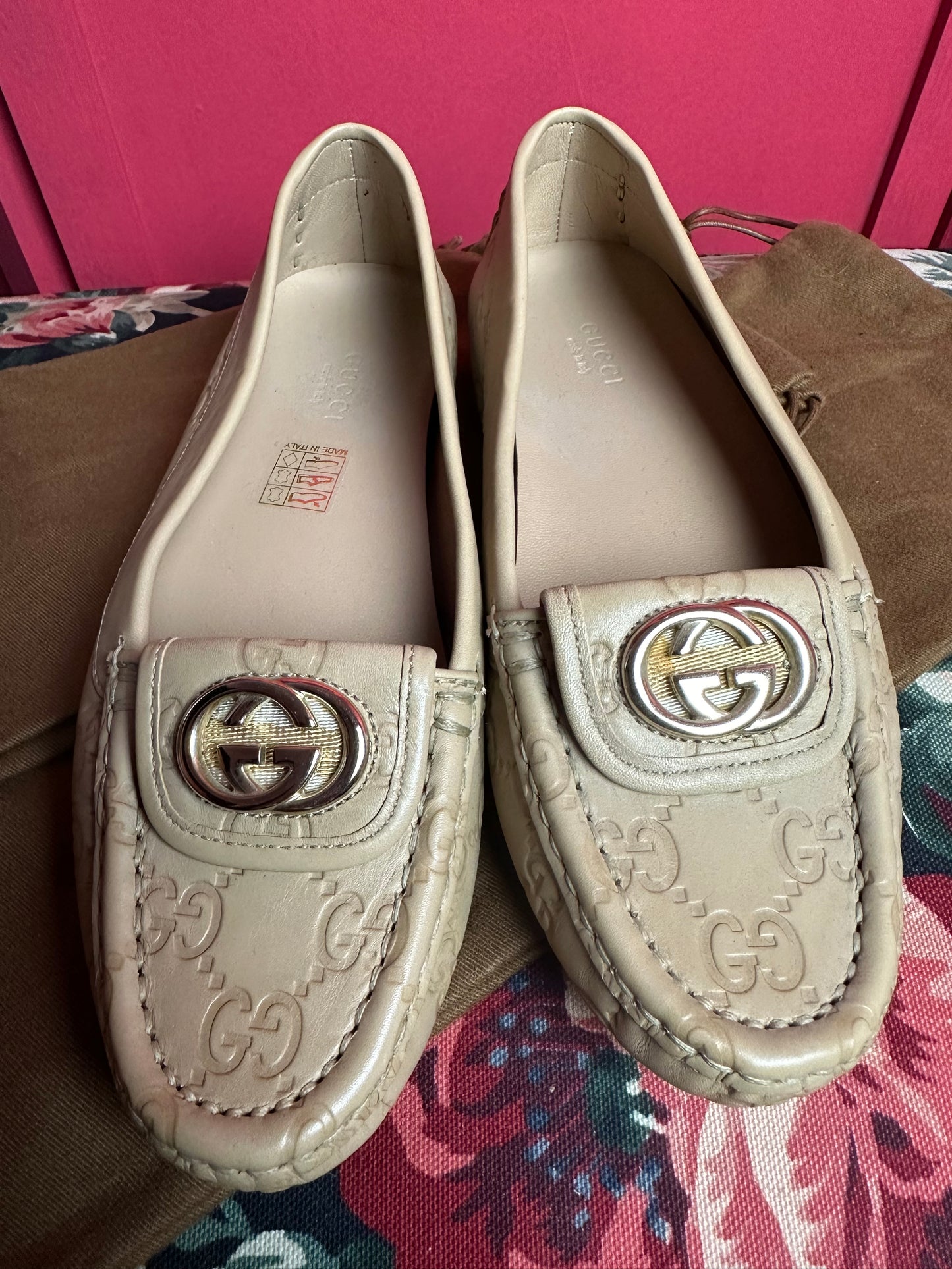 Mocassins beiges Gucci