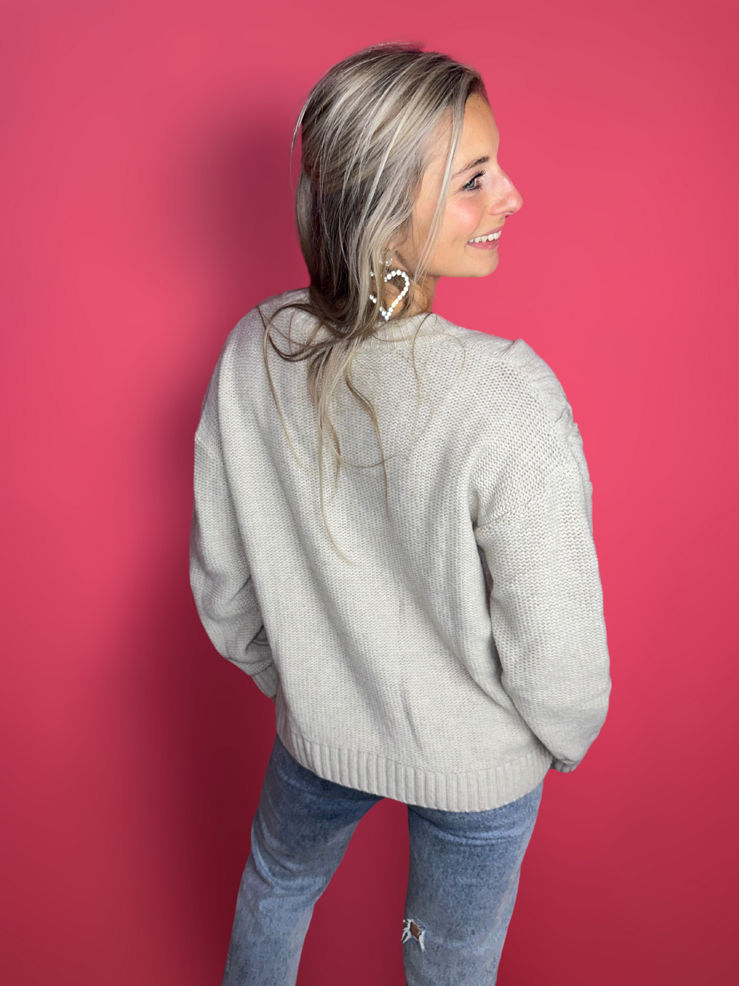 Pull en maille torsadée Marella beige
