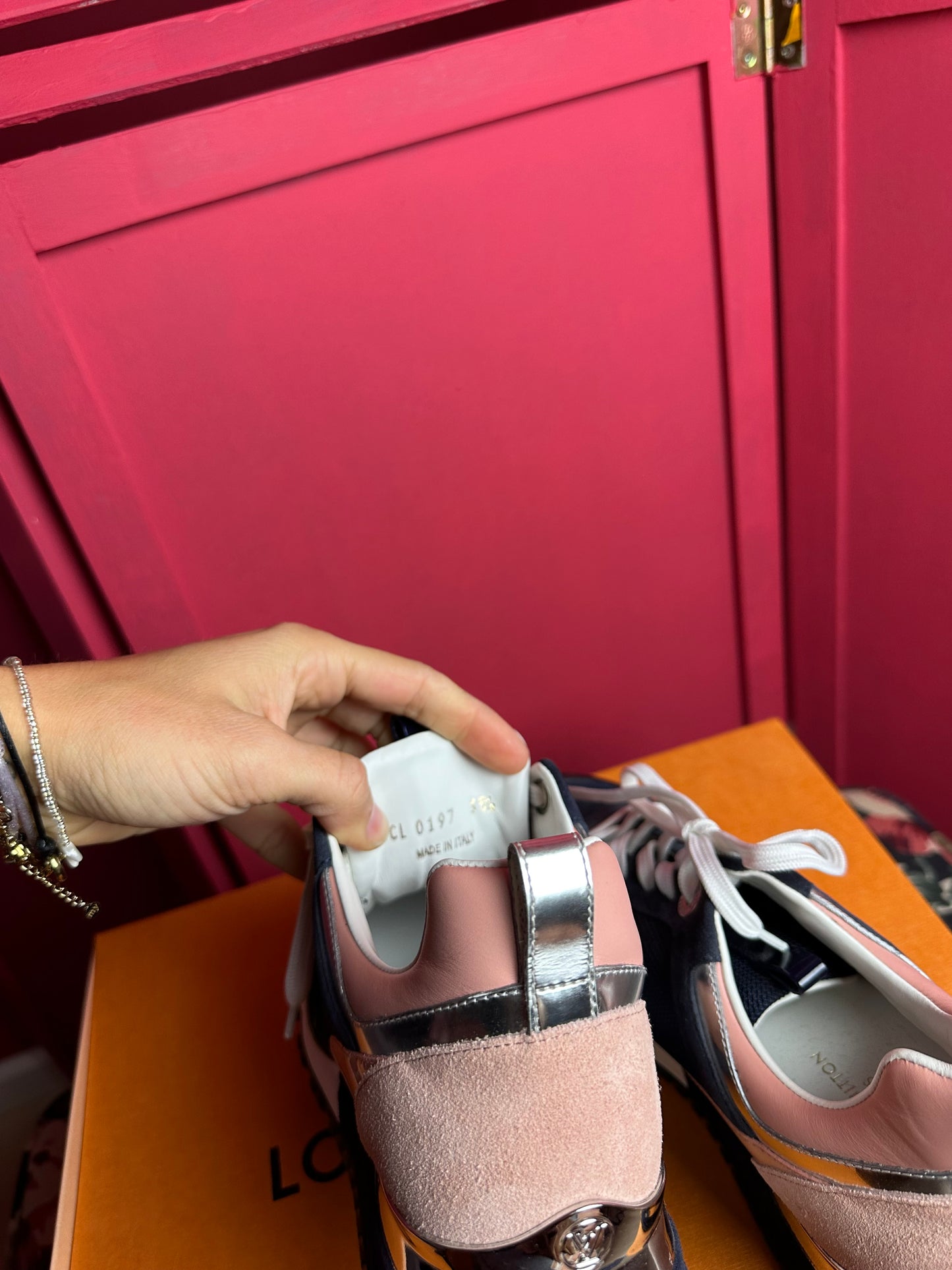 Sneakers Louis Vuitton donkerblauw/roze