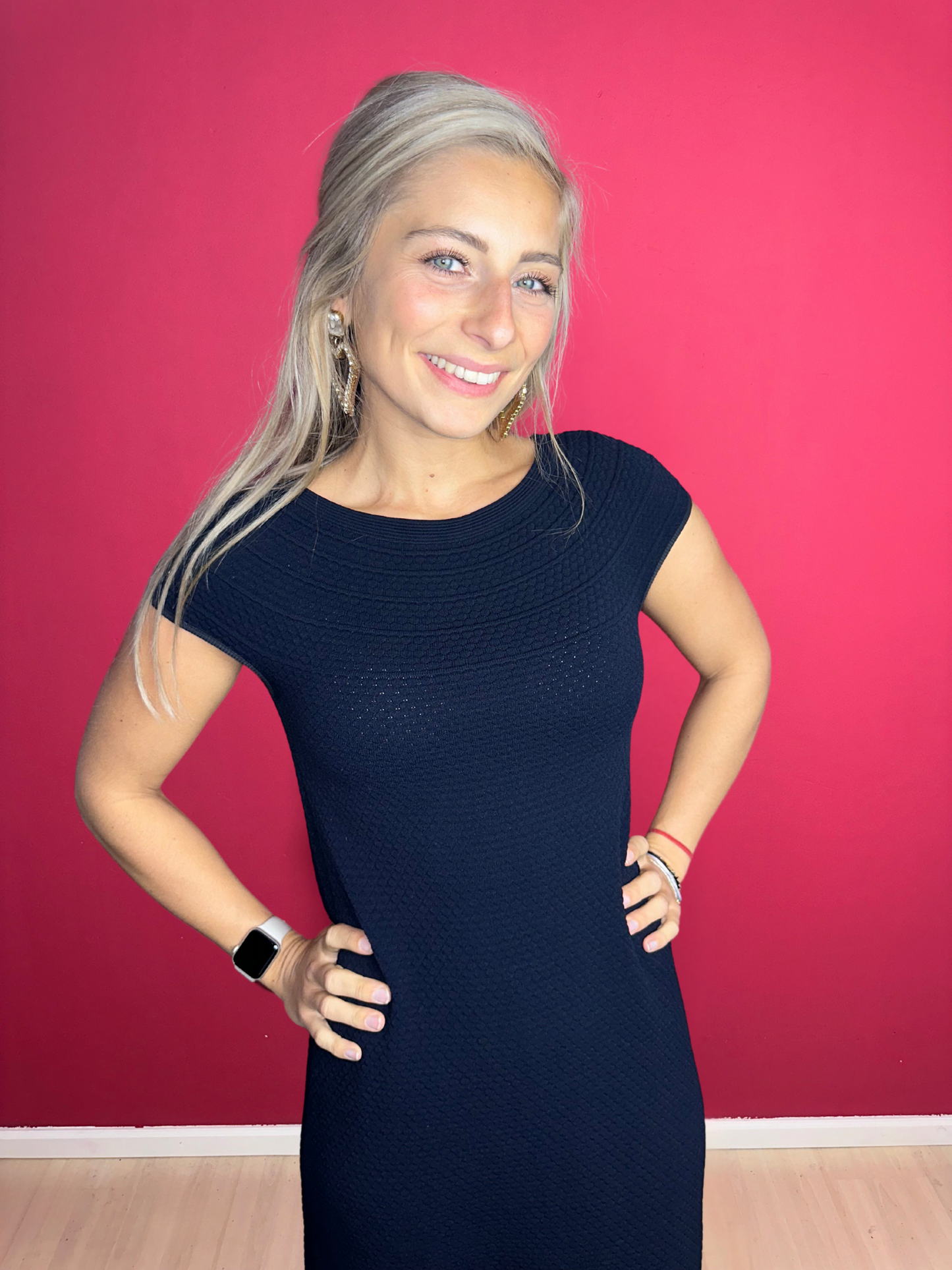 Robe Marccain bleu foncé