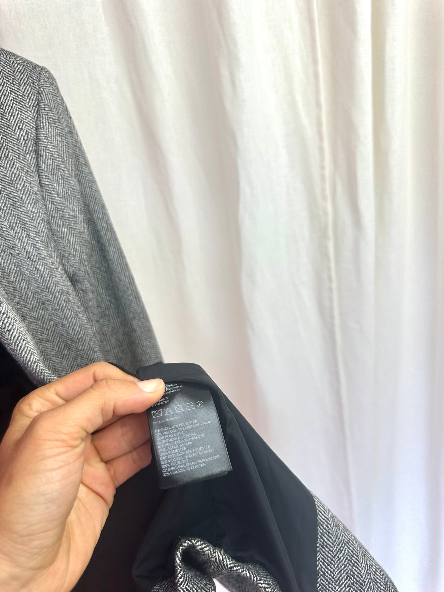 Blazer H&M grijs,zwart maat XS