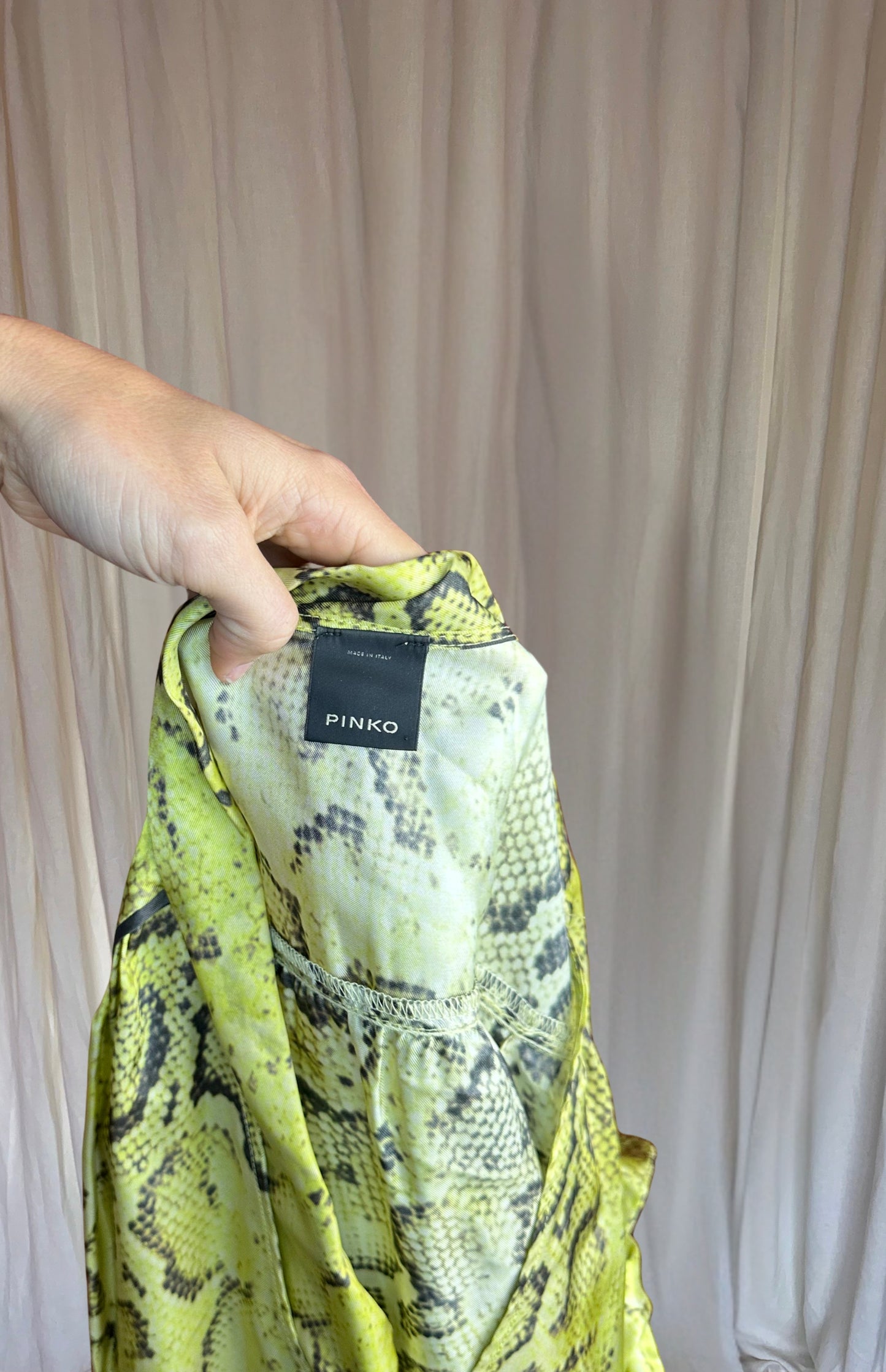 Blouse PINKO slangenprint geel maat XS