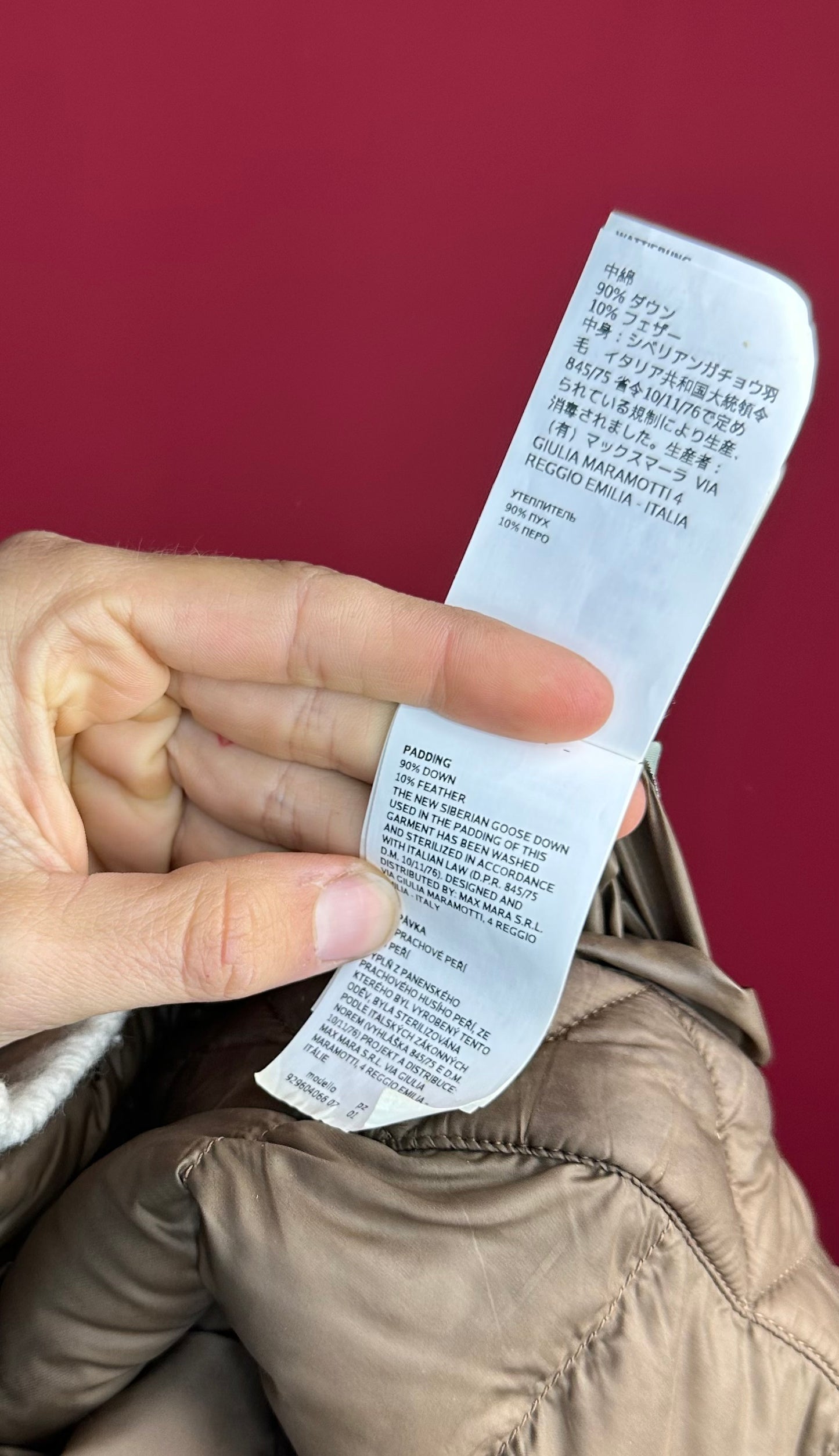 Bodywarmer MaxMara lang bruin - Maat 38