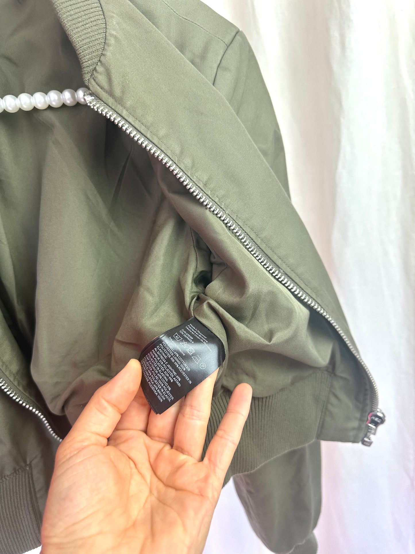 Bomber H&M legergroen maat XS
