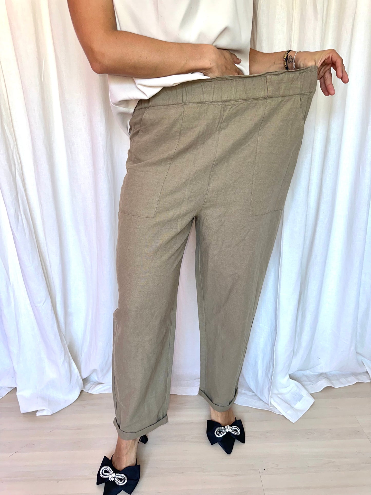 Broek Knit-Ted linnen - Maat XL