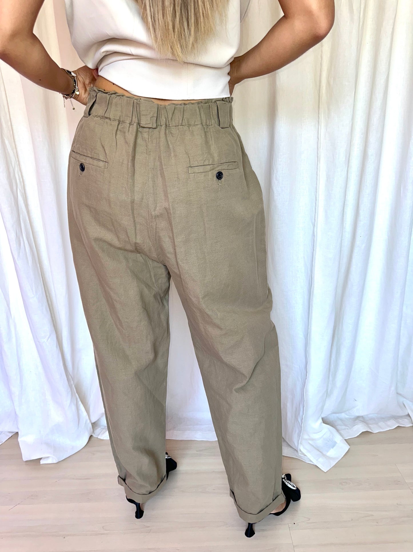 Broek Knit-Ted linnen - Maat XL