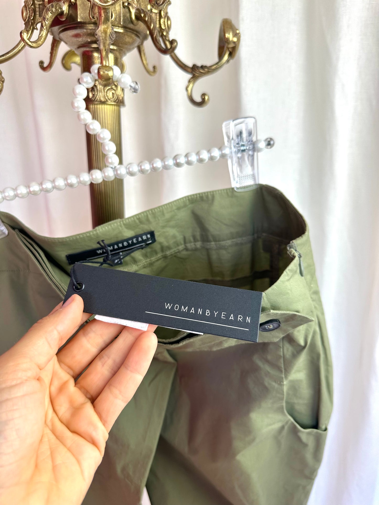 Broek Womanbyearn legergroen - Maat 40