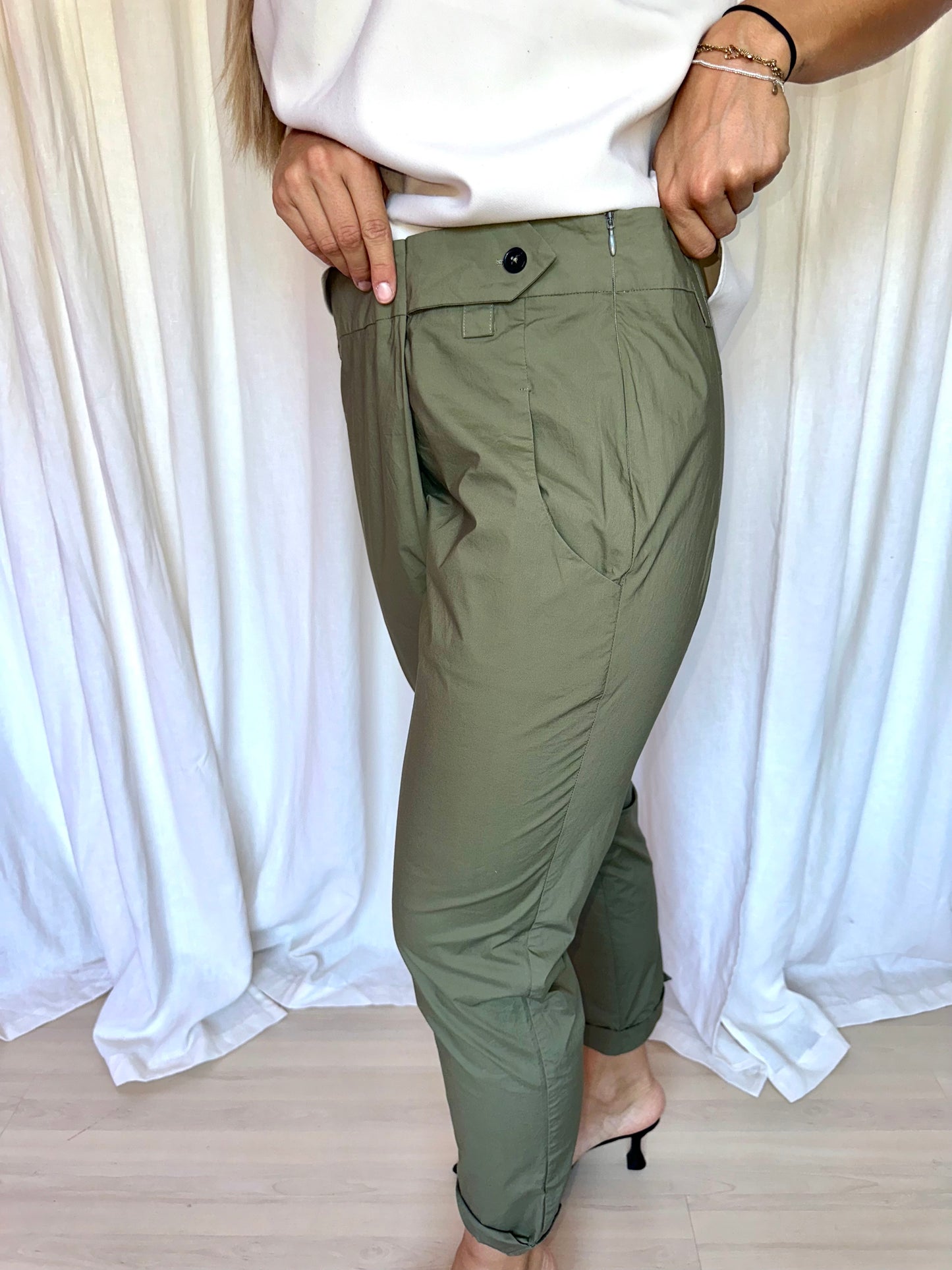 Broek Womanbyearn legergroen - Maat 40