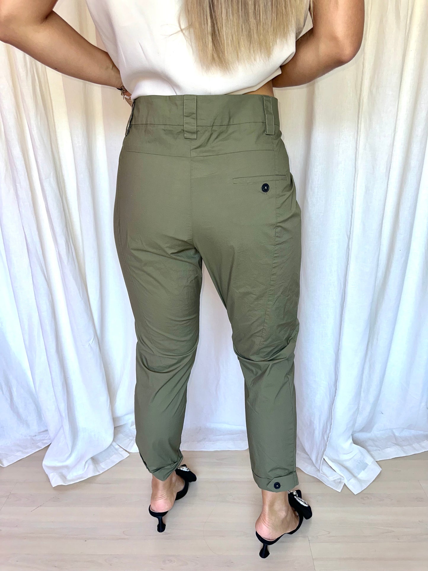 Broek Womanbyearn legergroen - Maat 40
