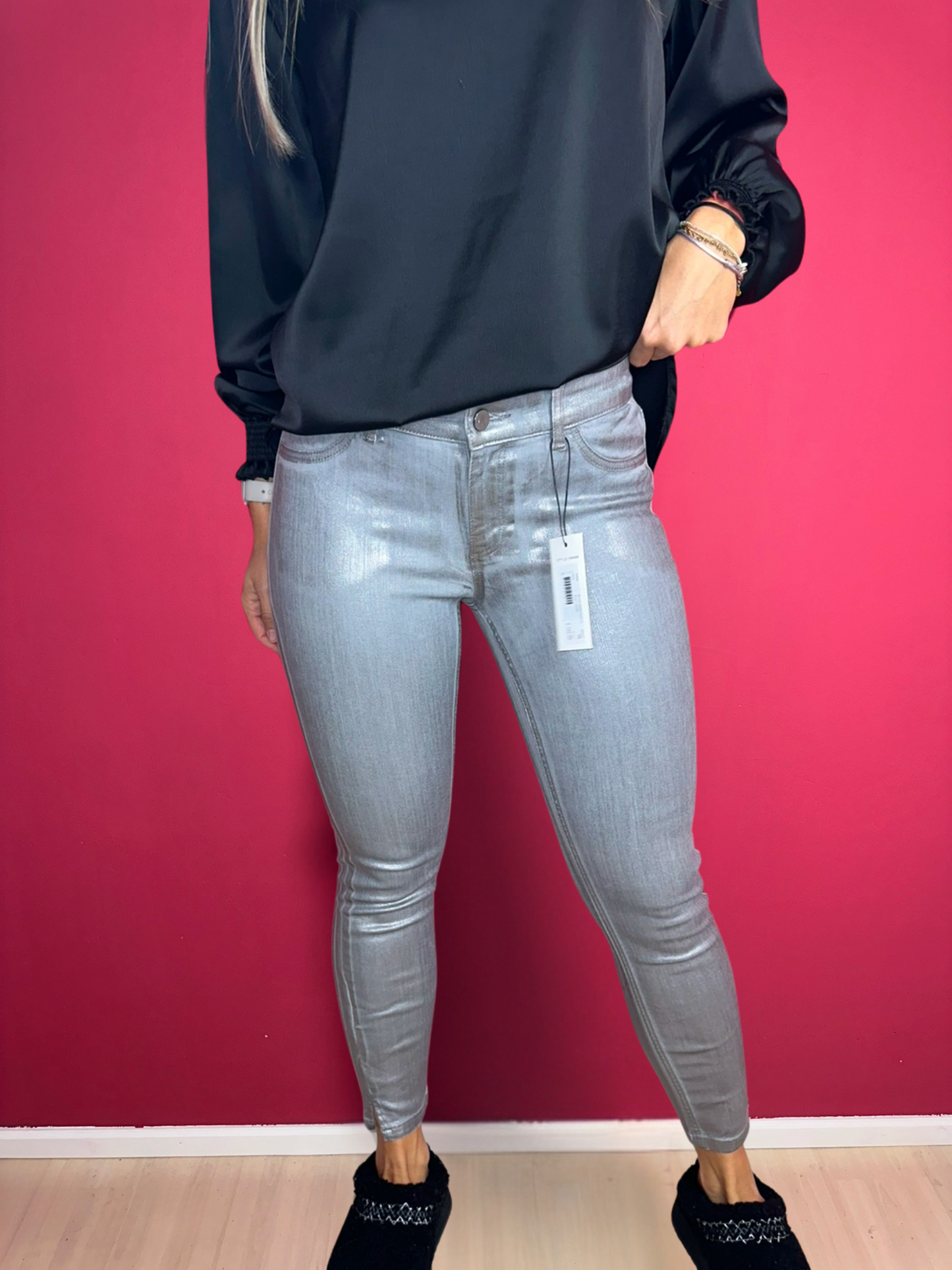 Ensemble Jeans gris et argent