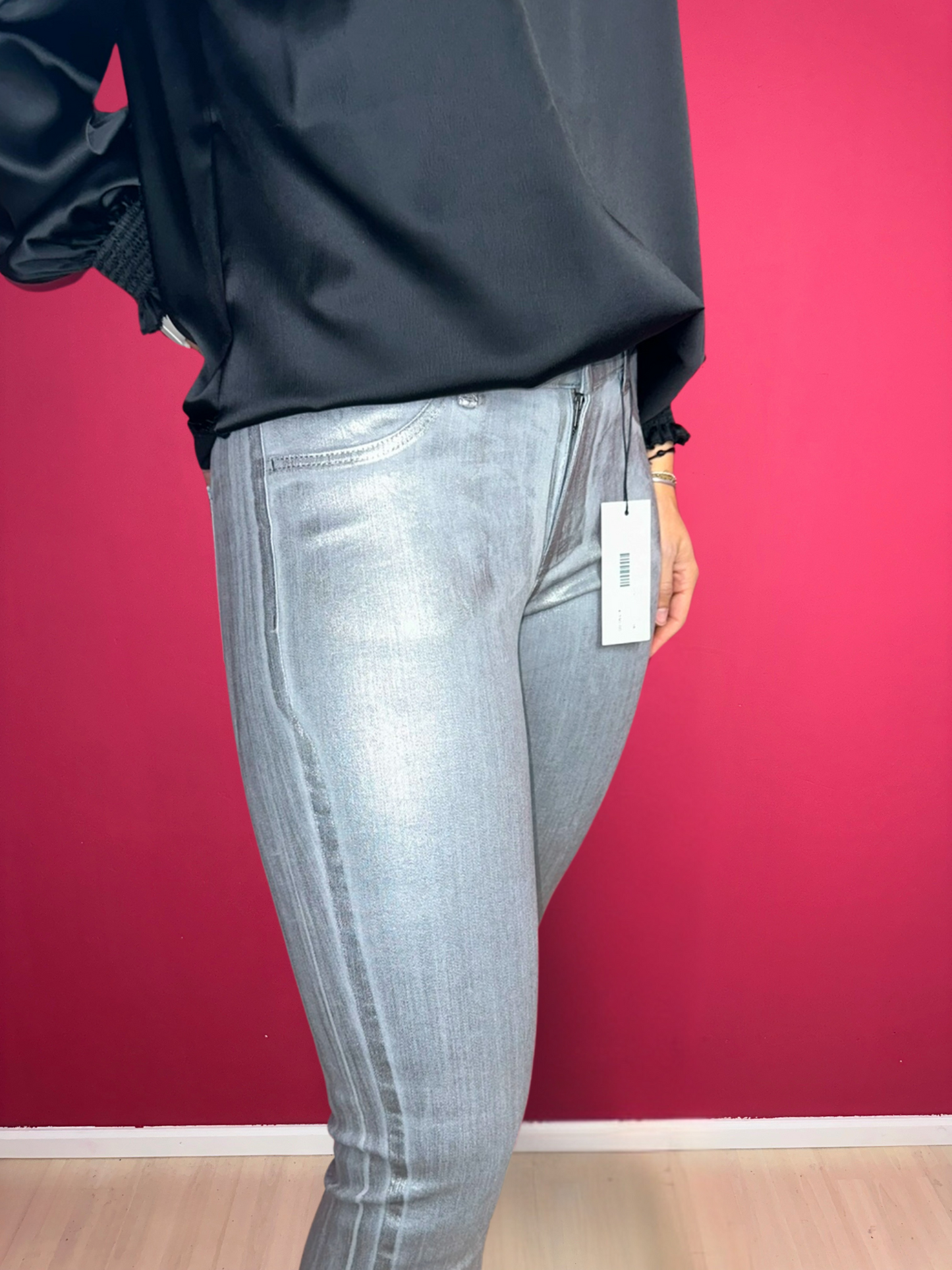 Ensemble Jeans gris et argent