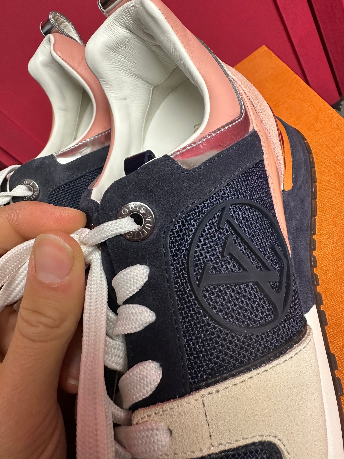 Sneakers Louis Vuitton donkerblauw/roze