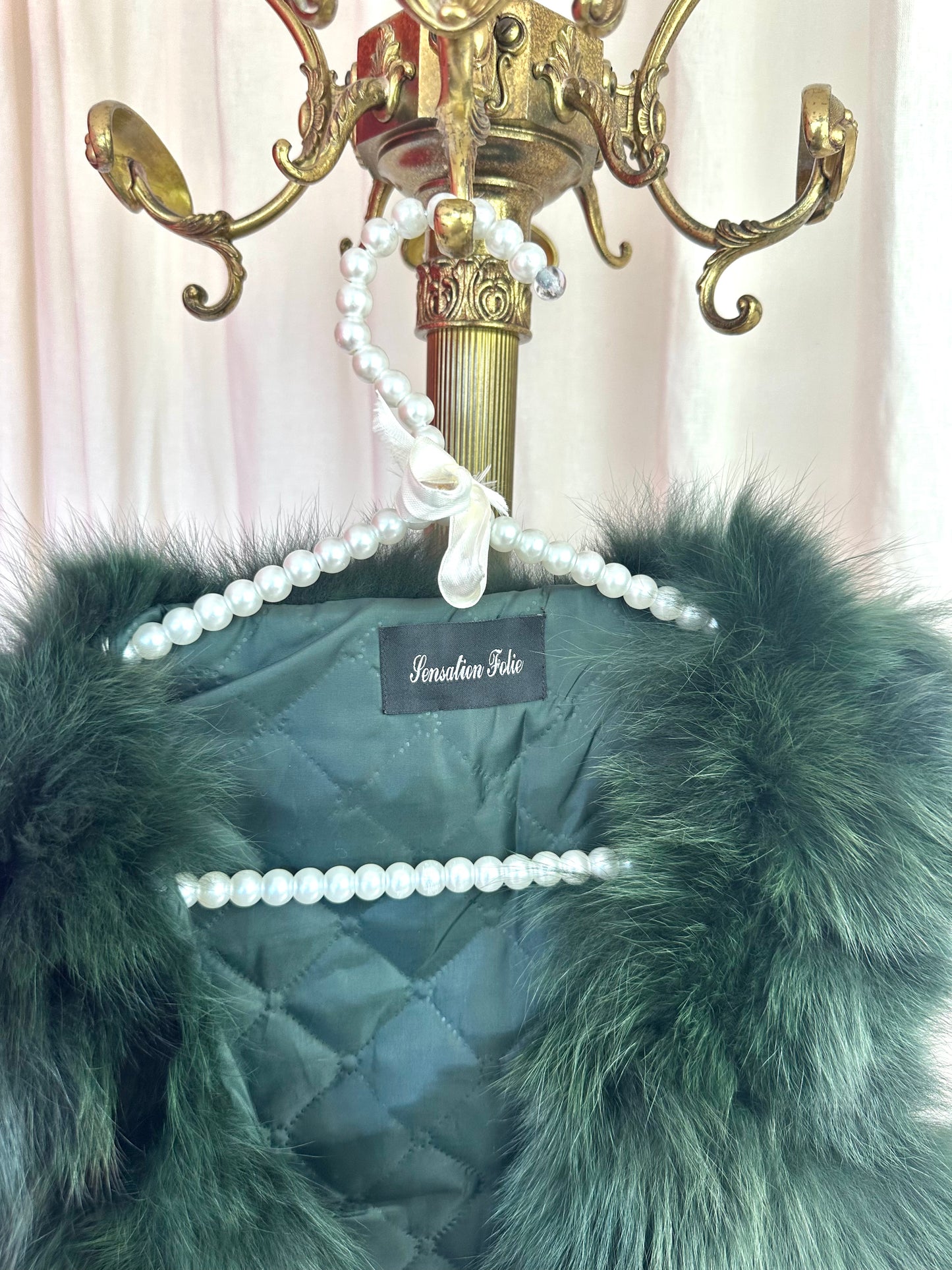 Gilet Sensation Folie Fur flessengroen - Onesize