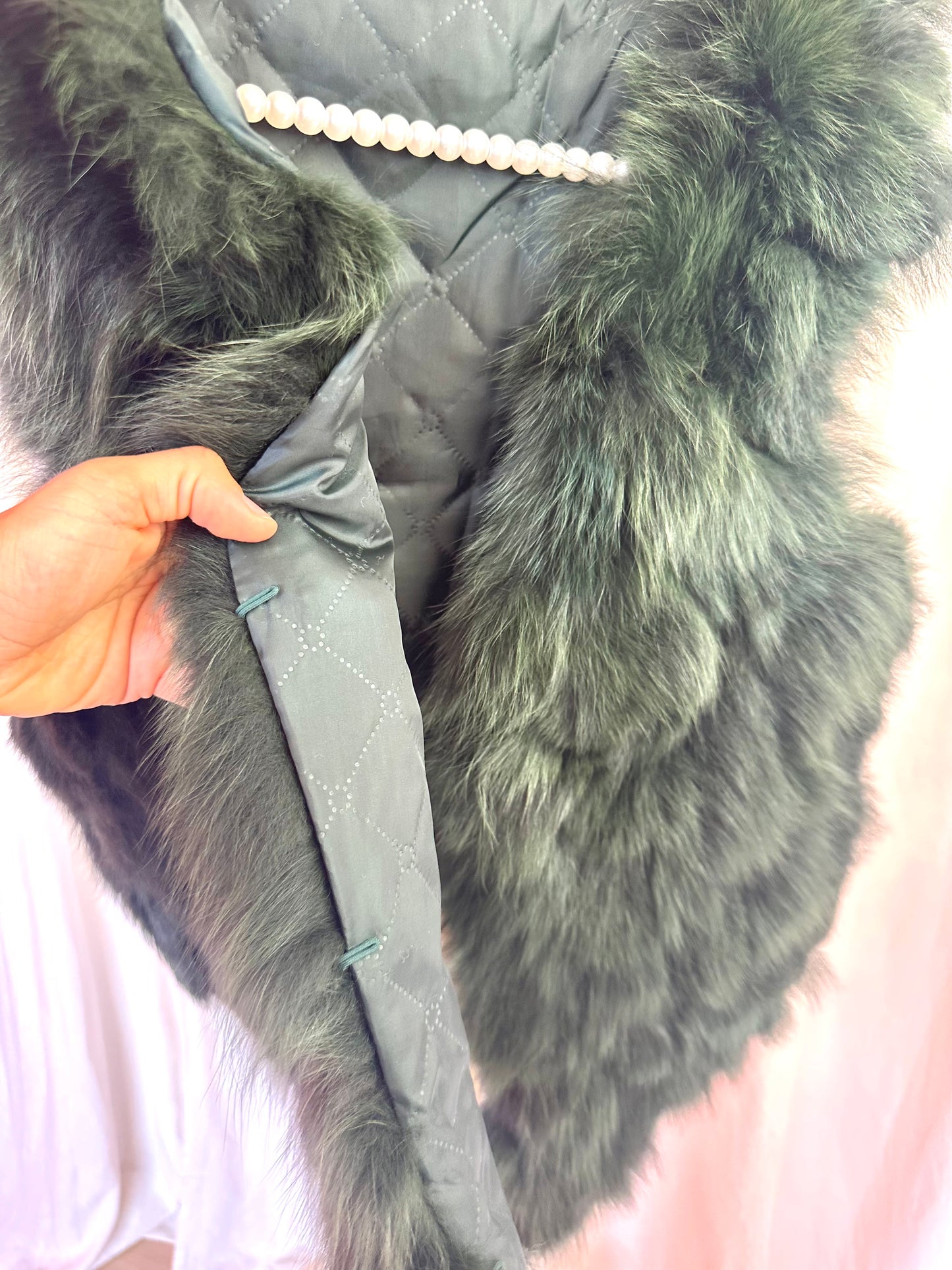 Gilet Sensation Folie Fur flessengroen - Onesize