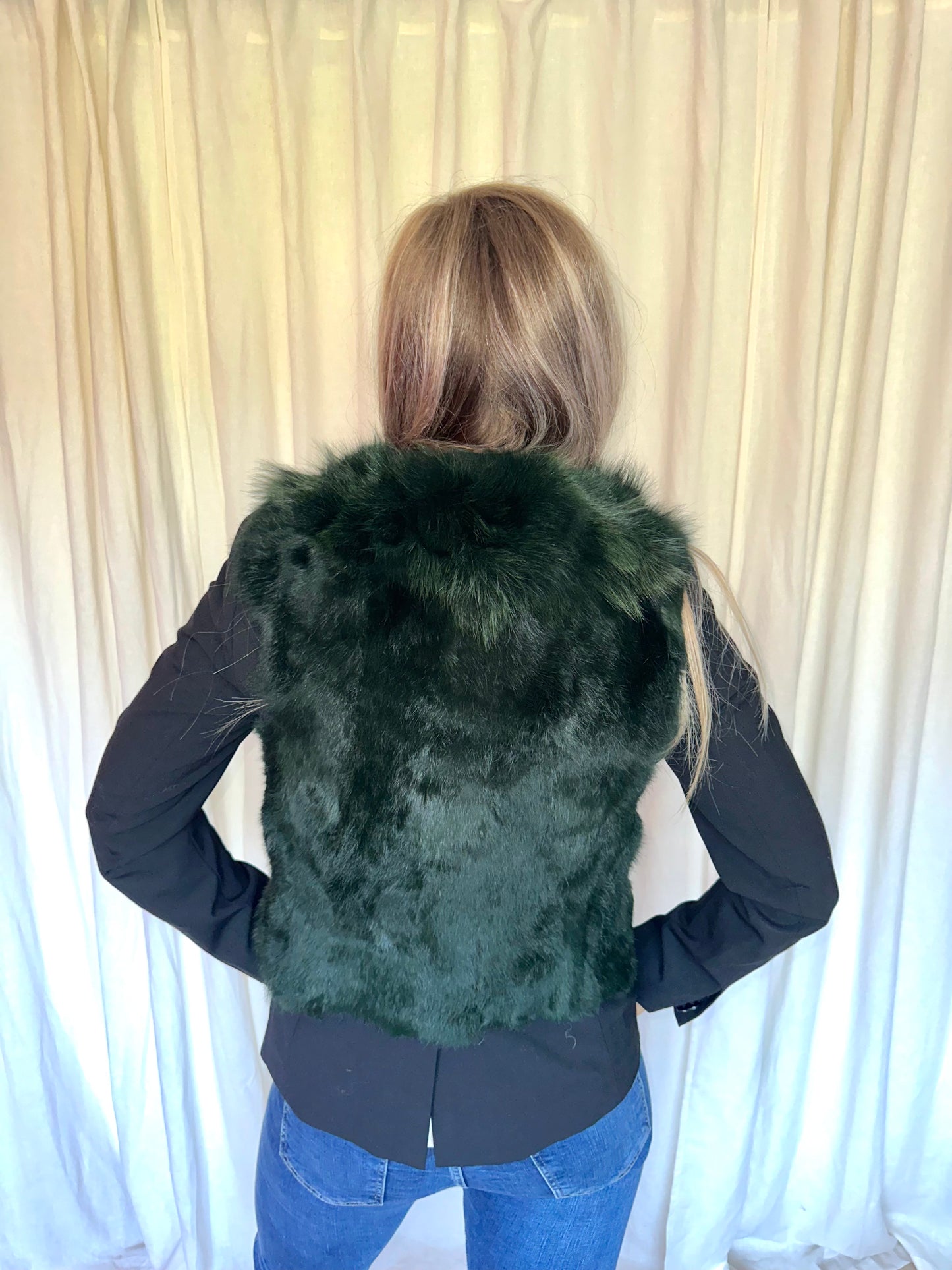 Gilet Sensation Folie Fur flessengroen - Onesize