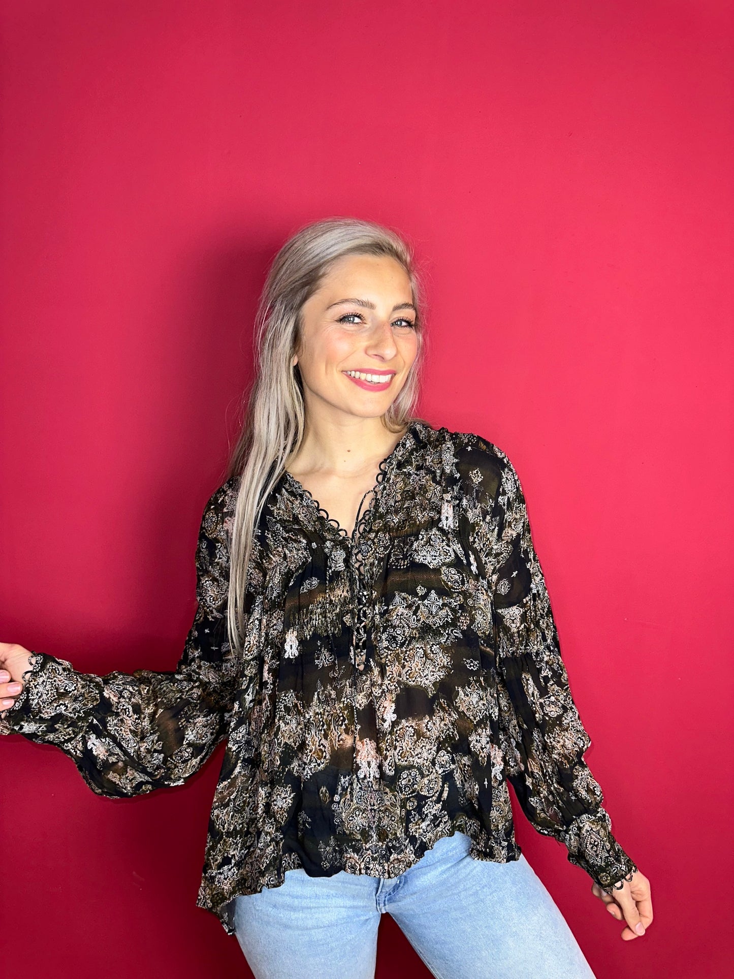 Blouse IRO Sianna print - Maat 38