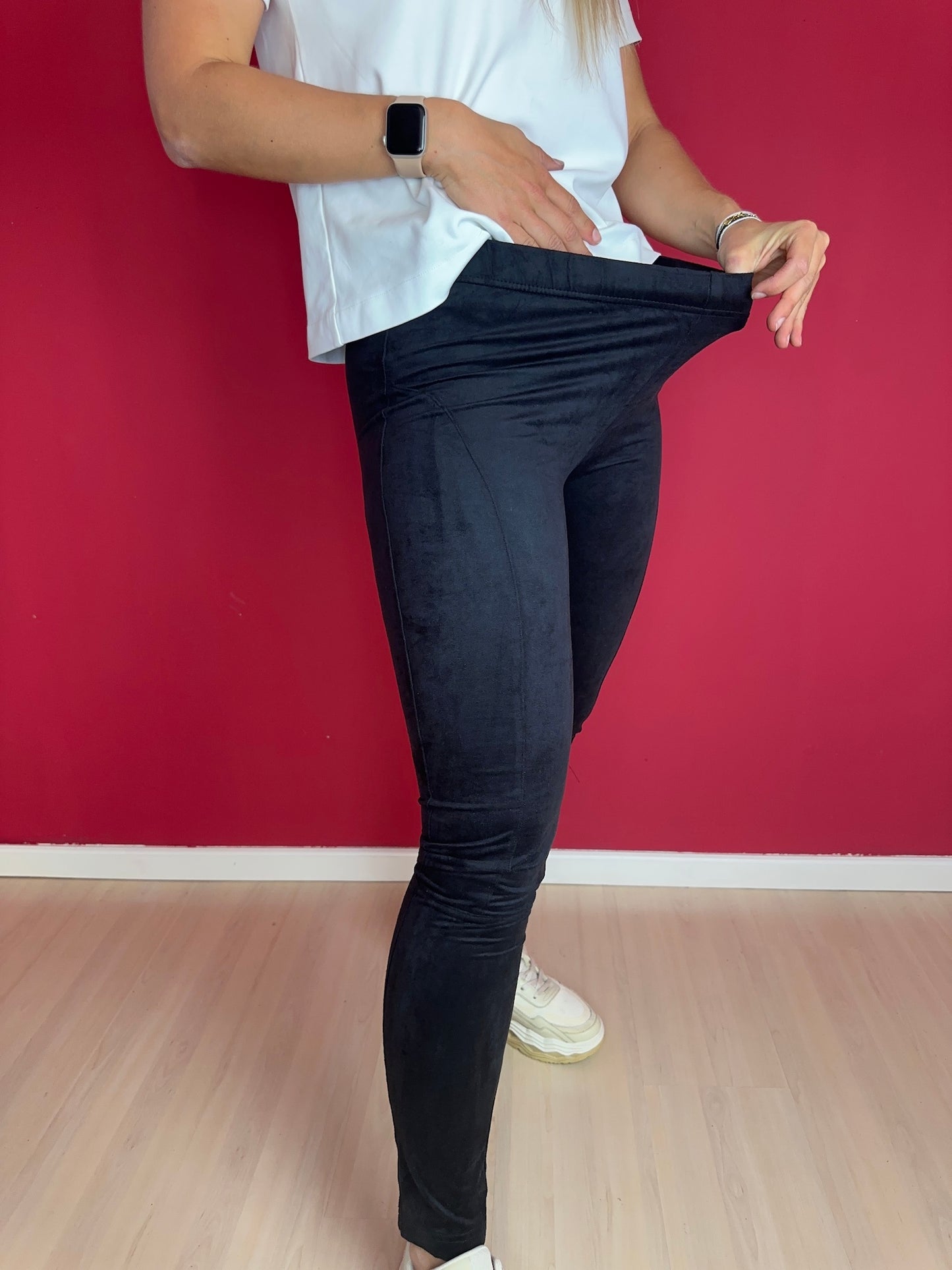 Legging moscow suede zwart - Maat L