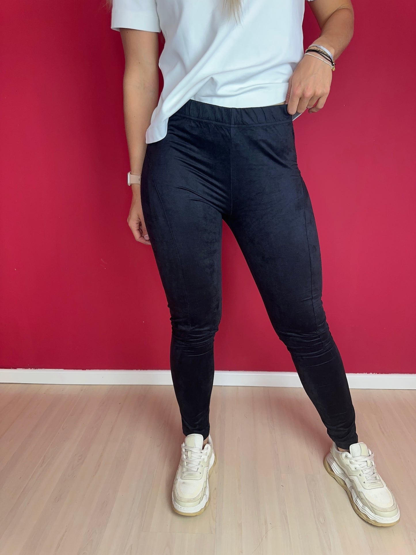 Legging moscow suede zwart - Maat L
