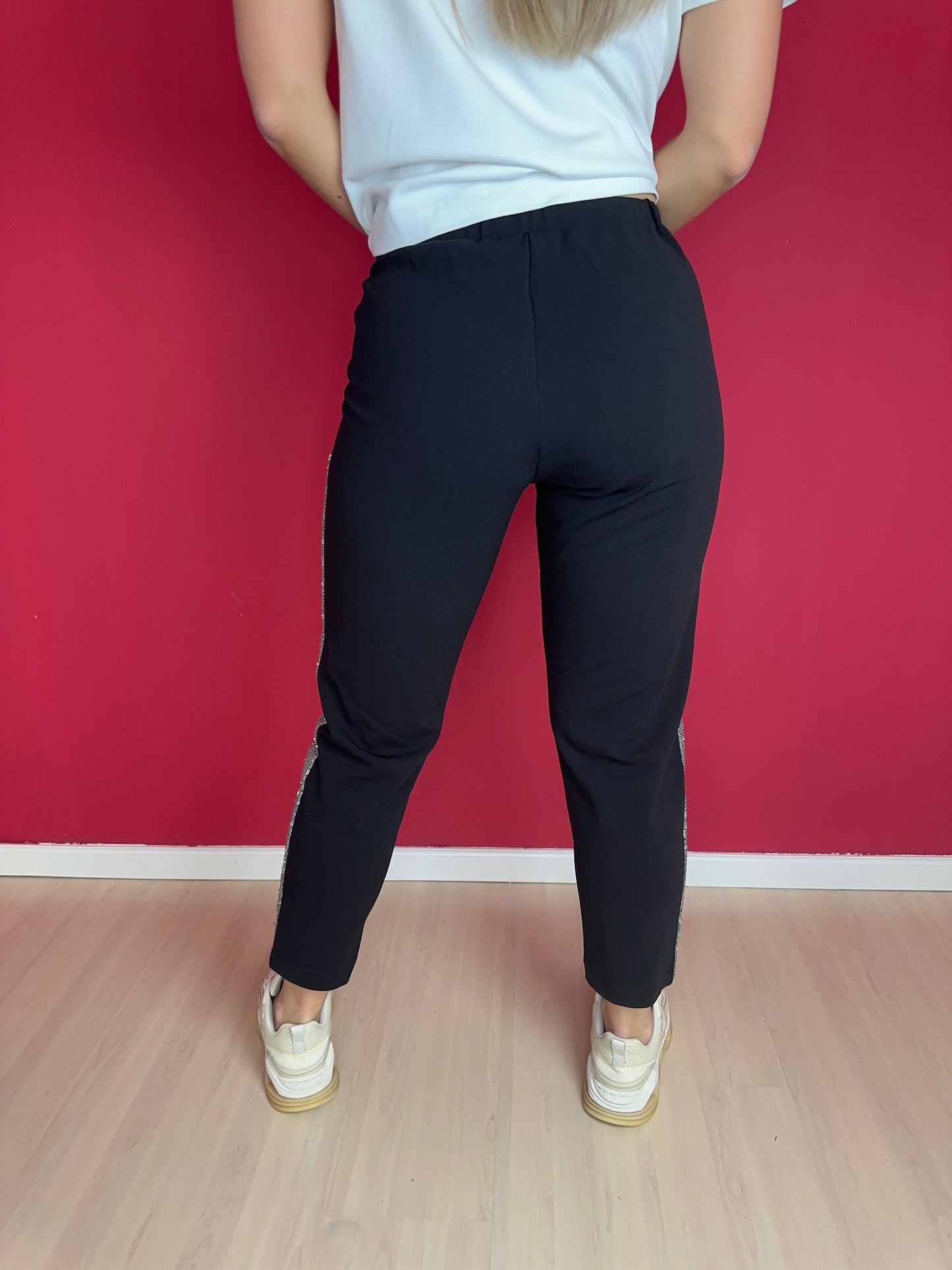 Broek Rinascimento pailletten zwart - Maat XL