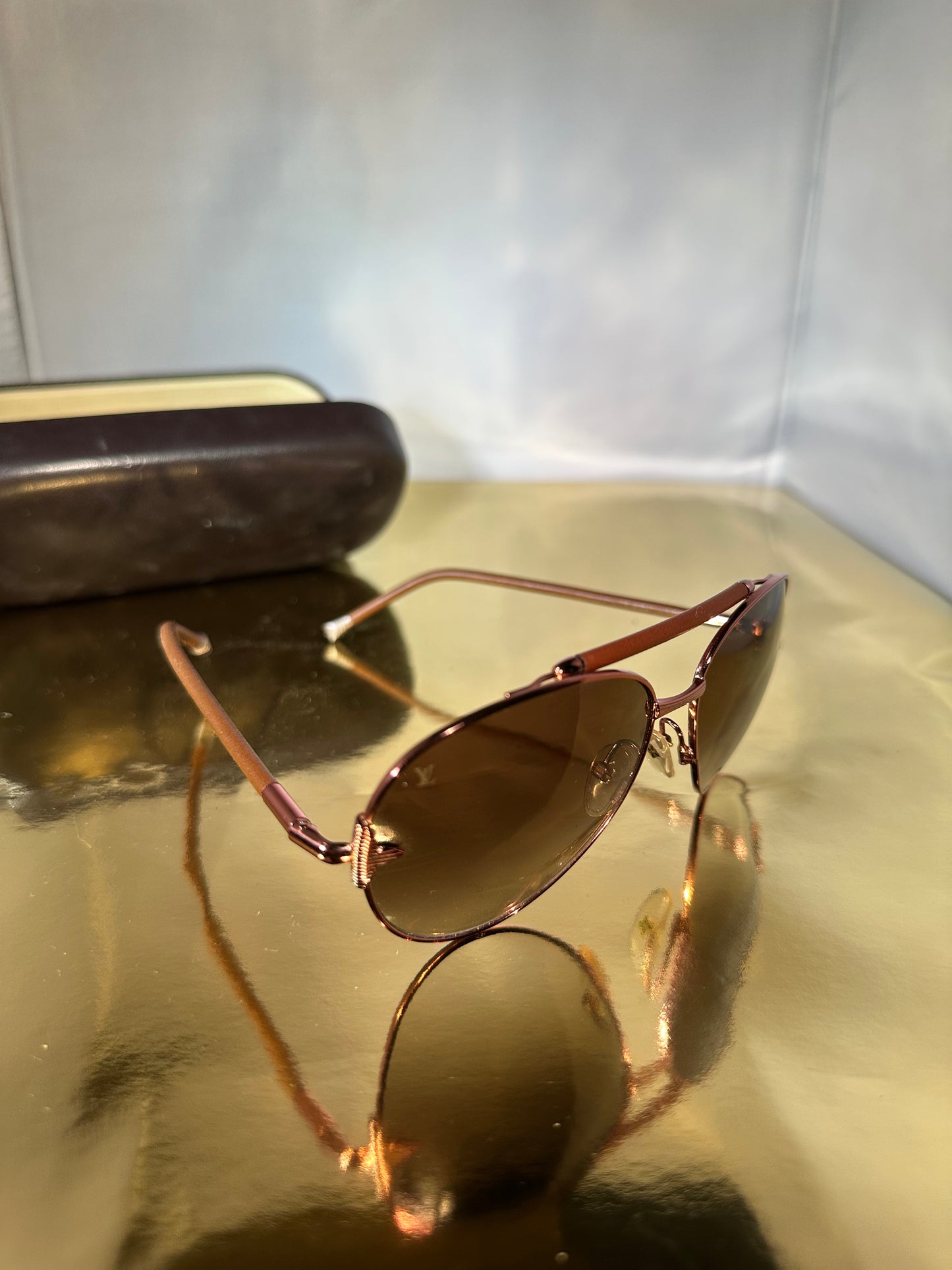 Lunettes de soleil Louis Vuitton marron