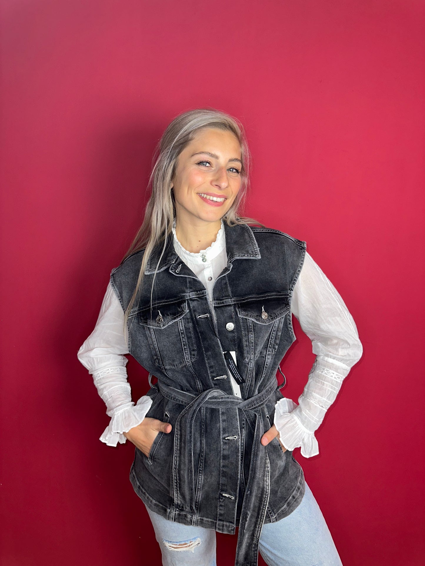 Gilet SET jeans grijs - Maat 40