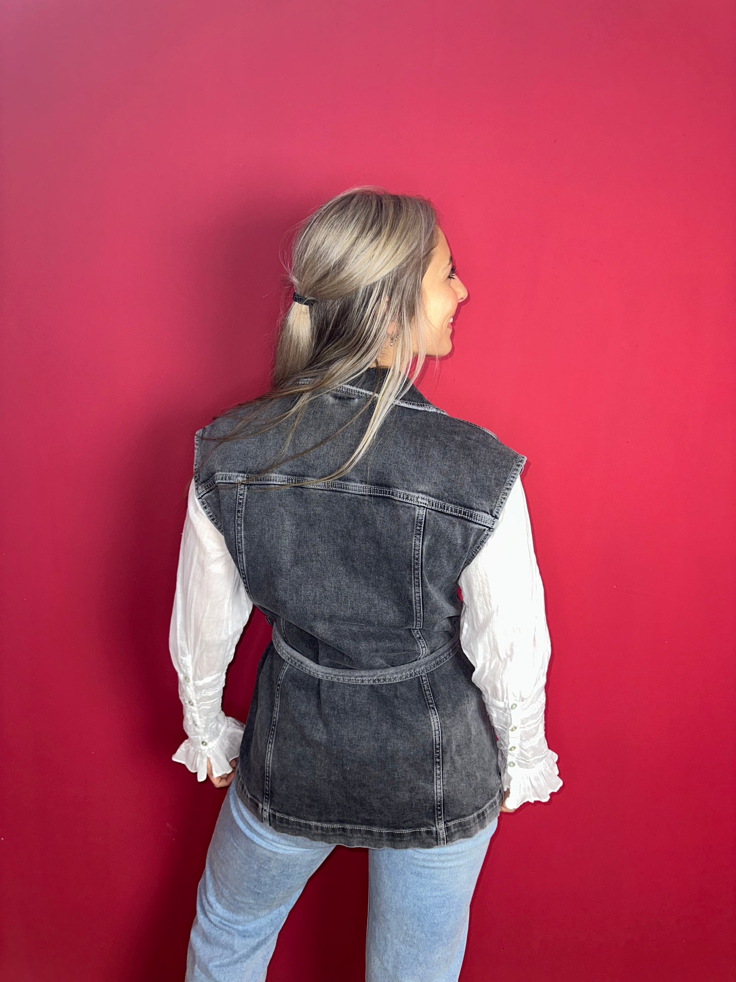 Gilet SET jeans grijs - Maat 40
