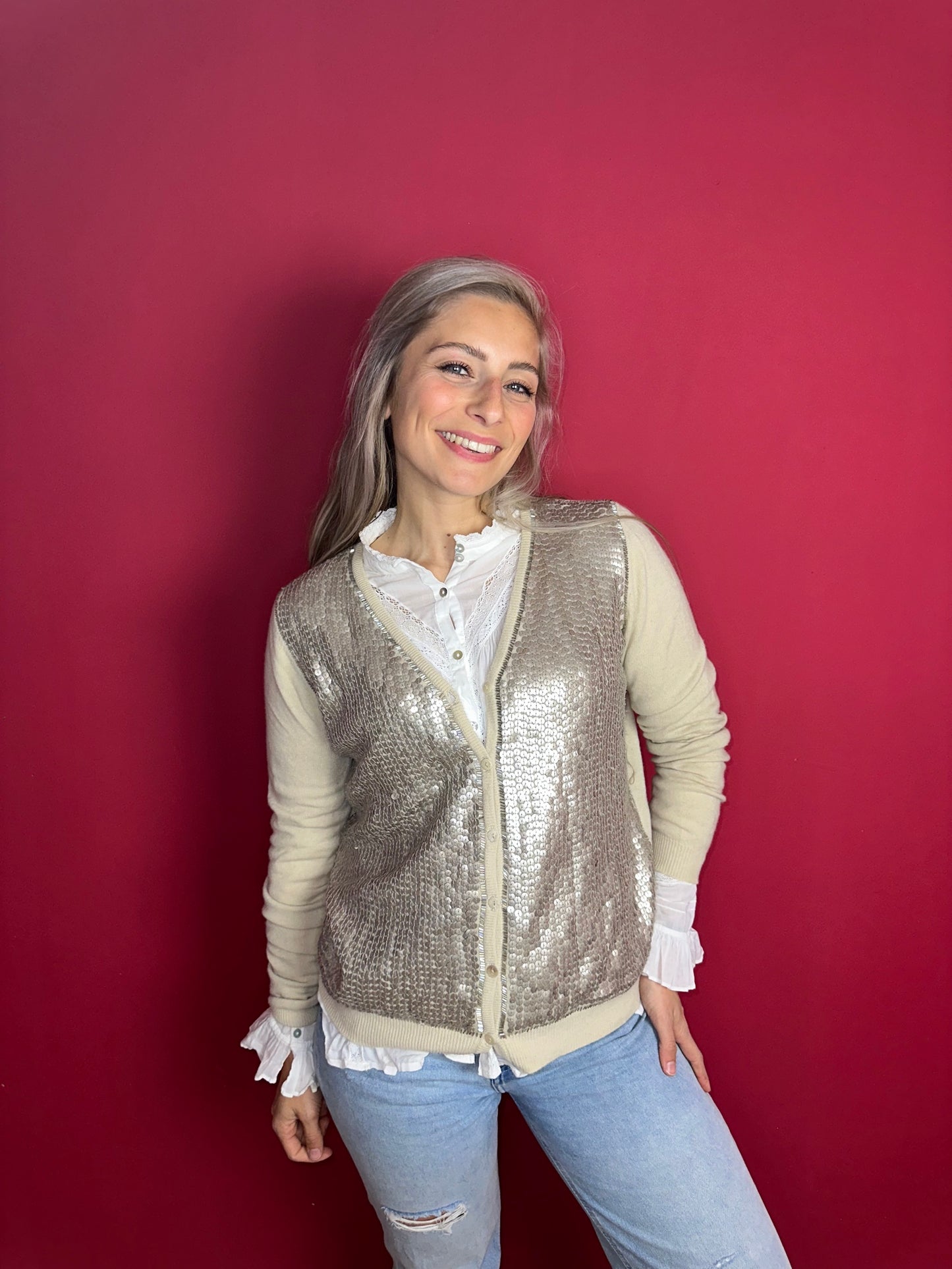 Vest/Trui Twinset beige - Maat XL