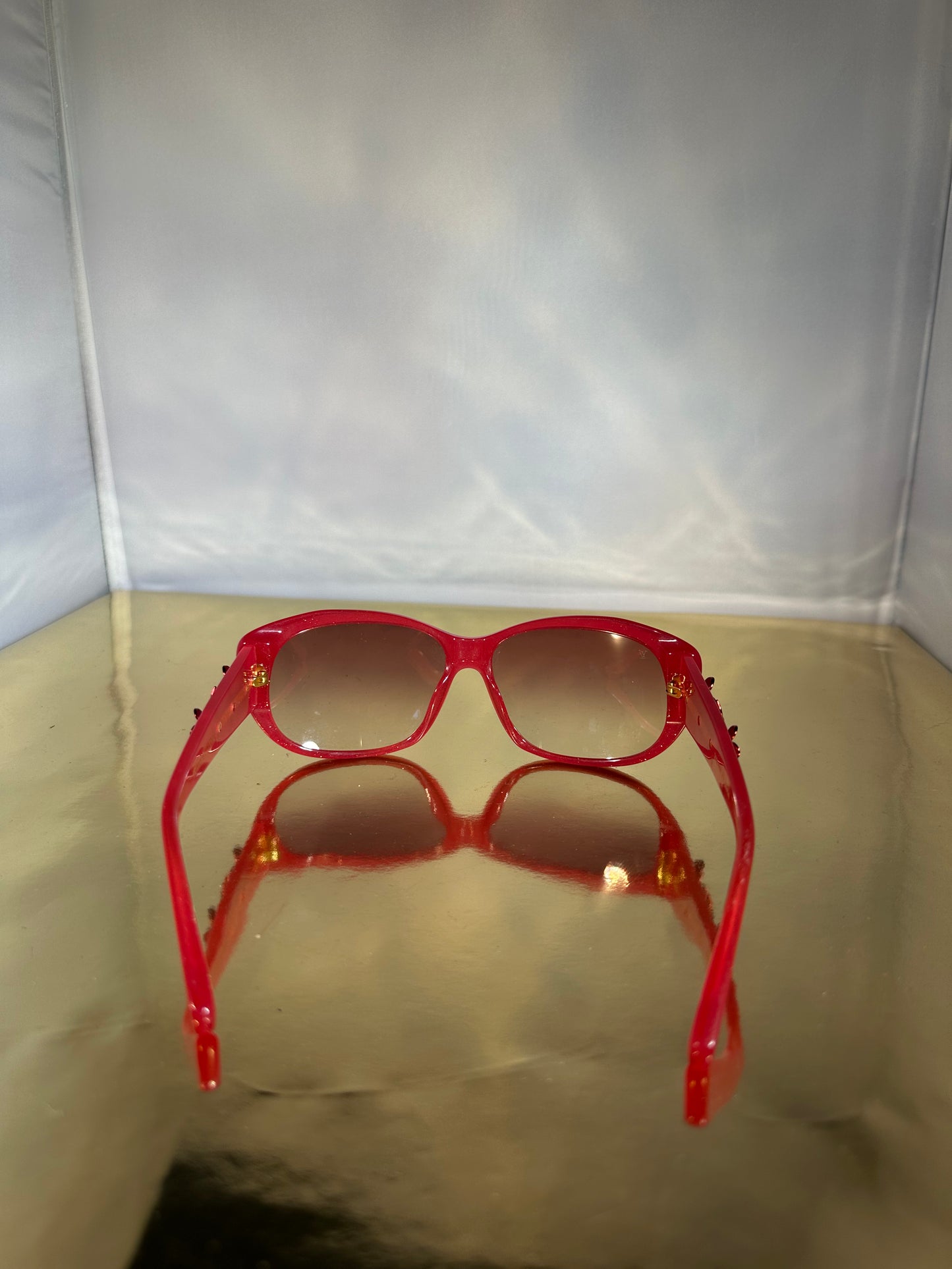 Zonnebril Louis Vuitton Fleur de Monogram rood