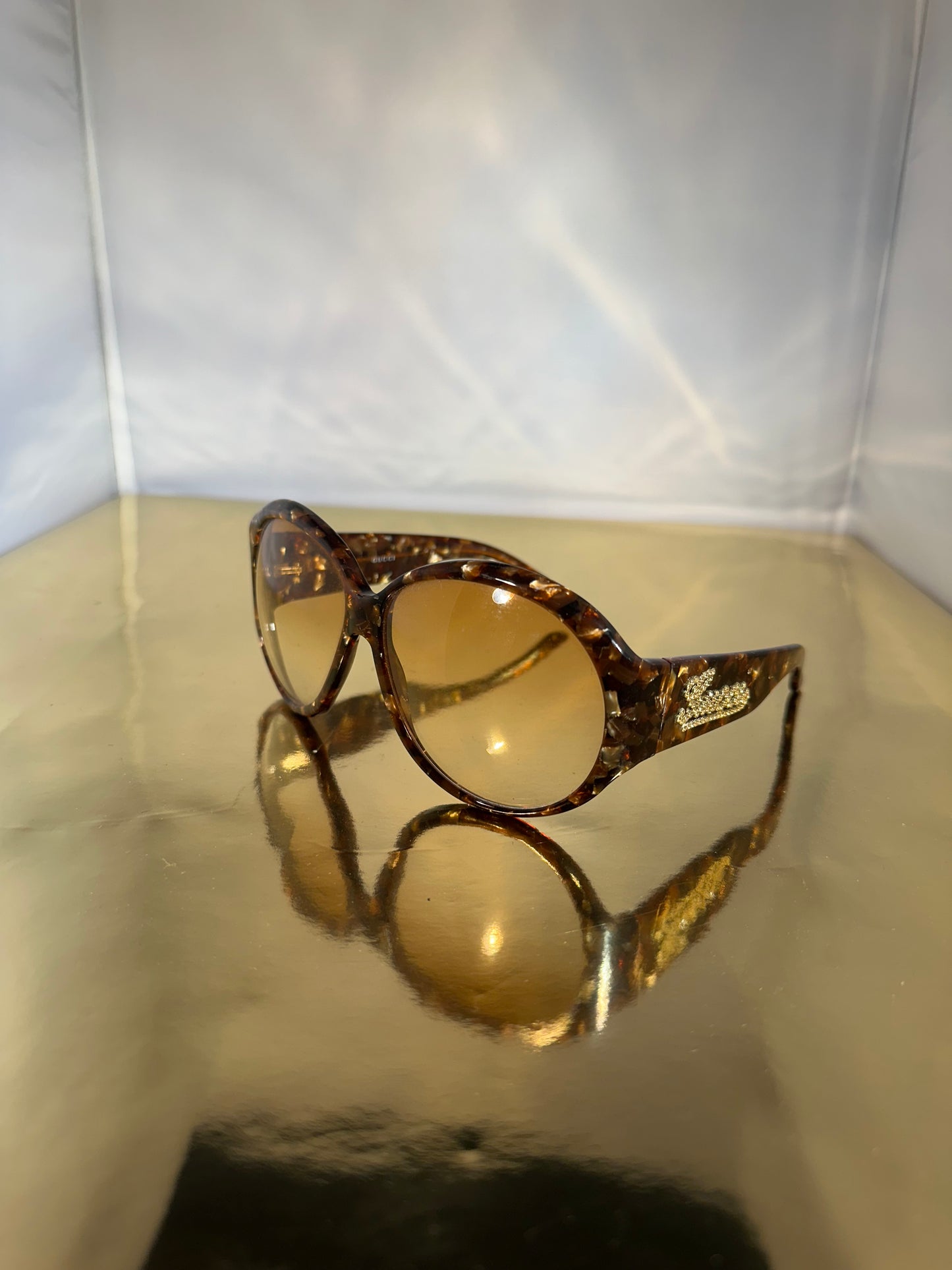 Lunettes de soleil Gucci marron