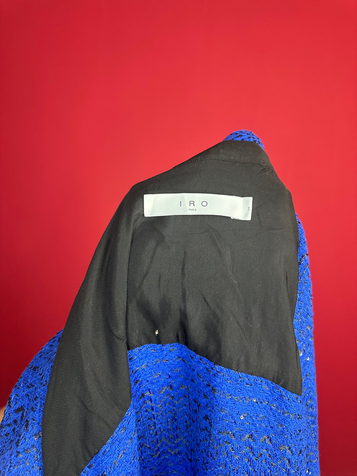 Overshirt IRO Hetas tweed cobalt - Maat XS