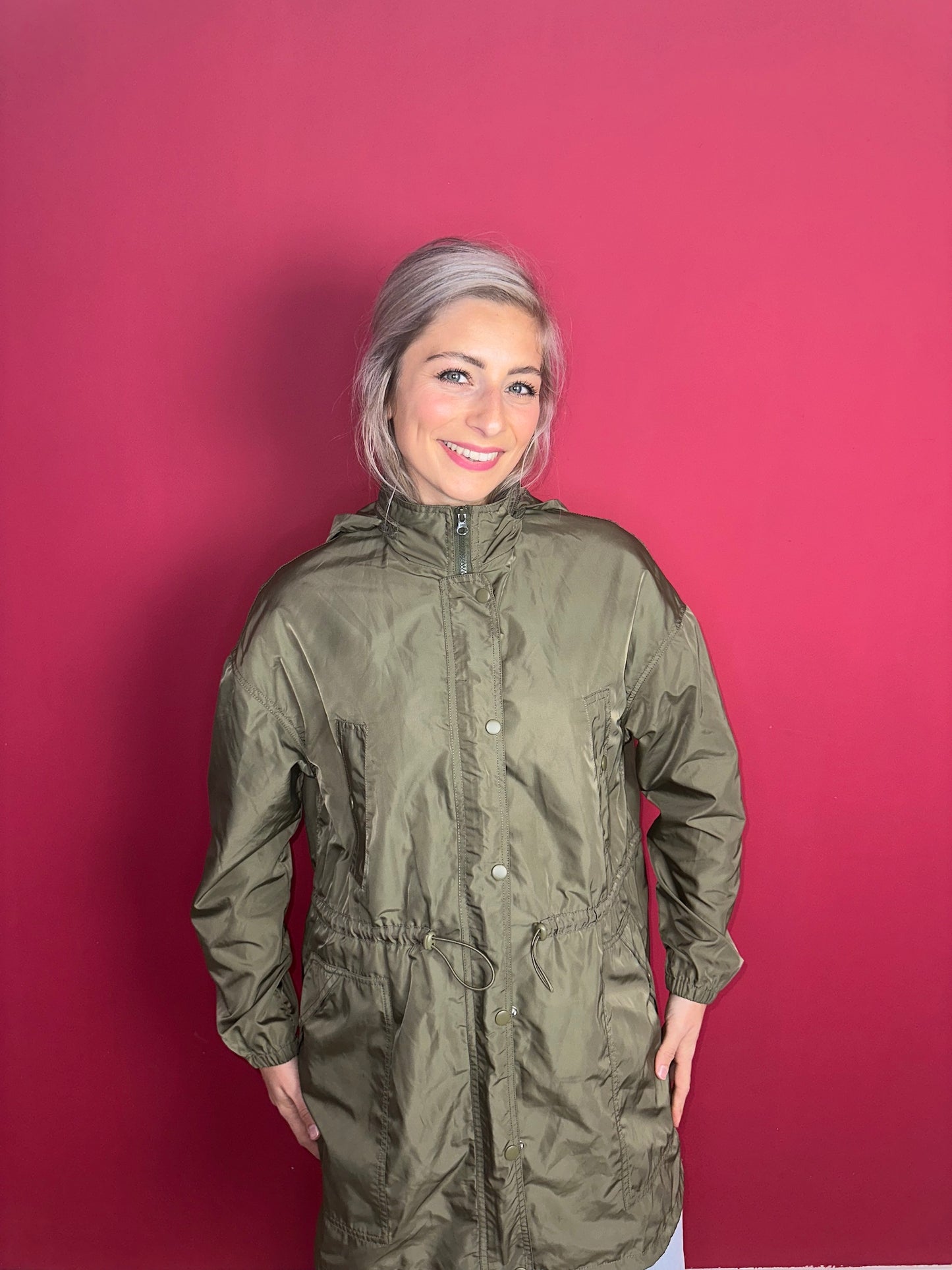 Jas SET parka legergroen - Maat 38