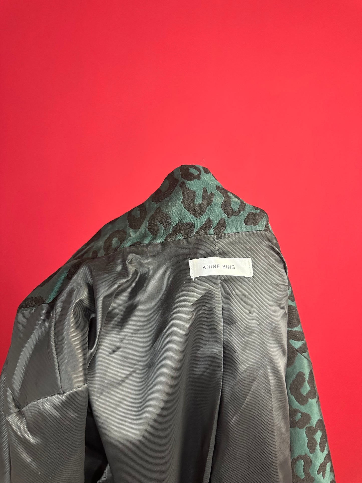 Blazer Anine Bing panterprint donkergroen - Maat L