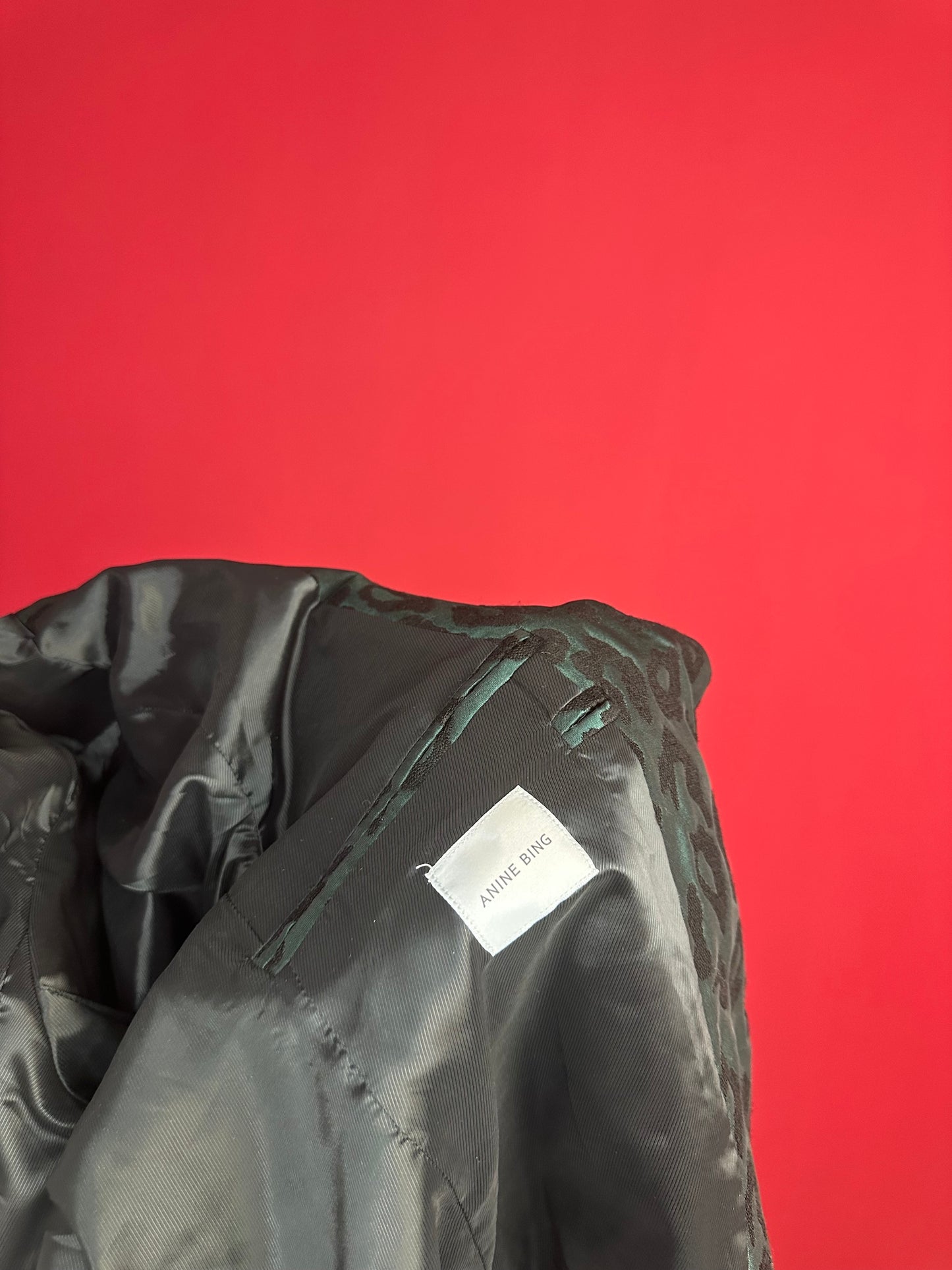 Blazer Anine Bing panterprint donkergroen - Maat L